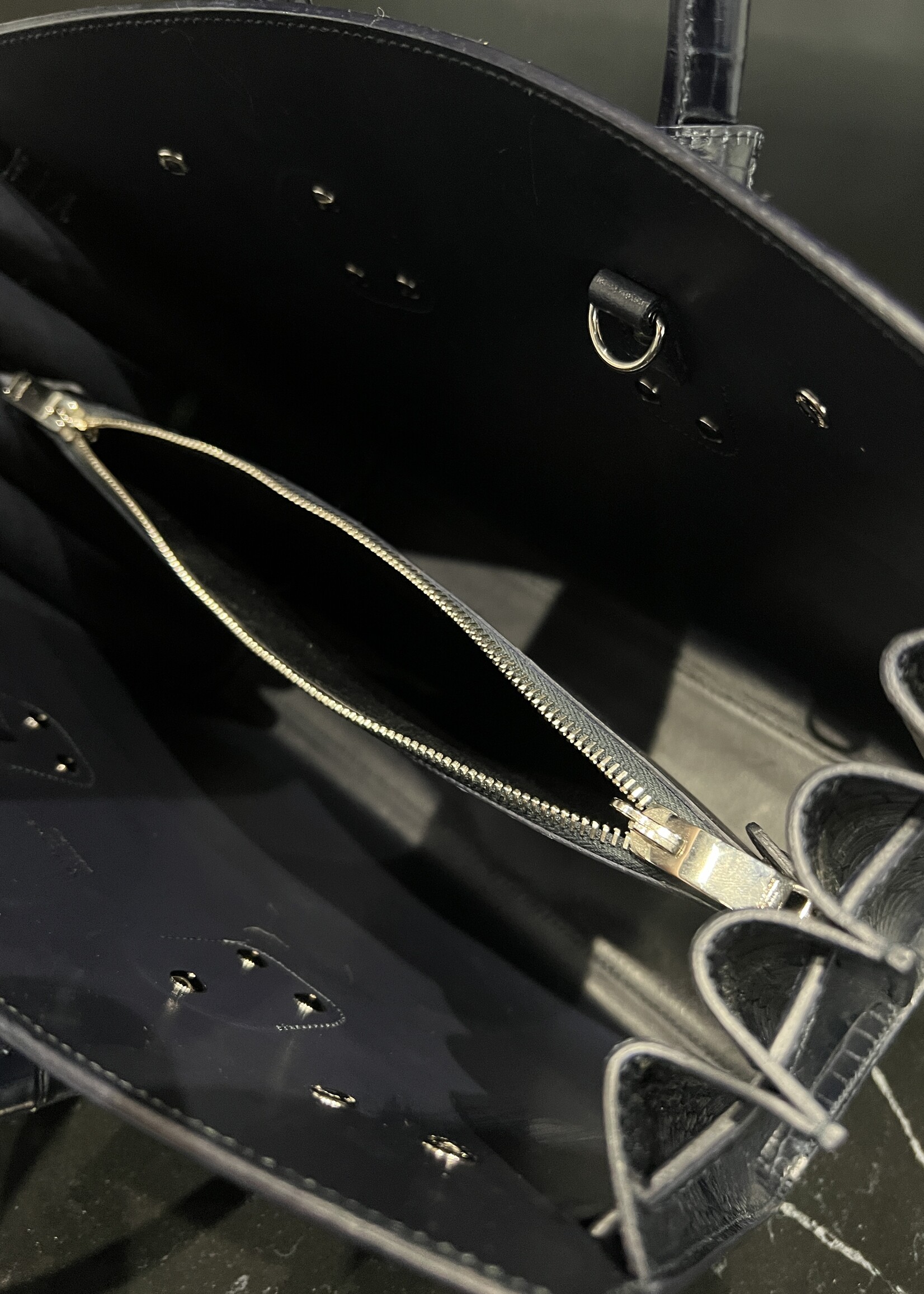 Saint Laurent Saint Laurent Croc Embossed Sac De Jour Small