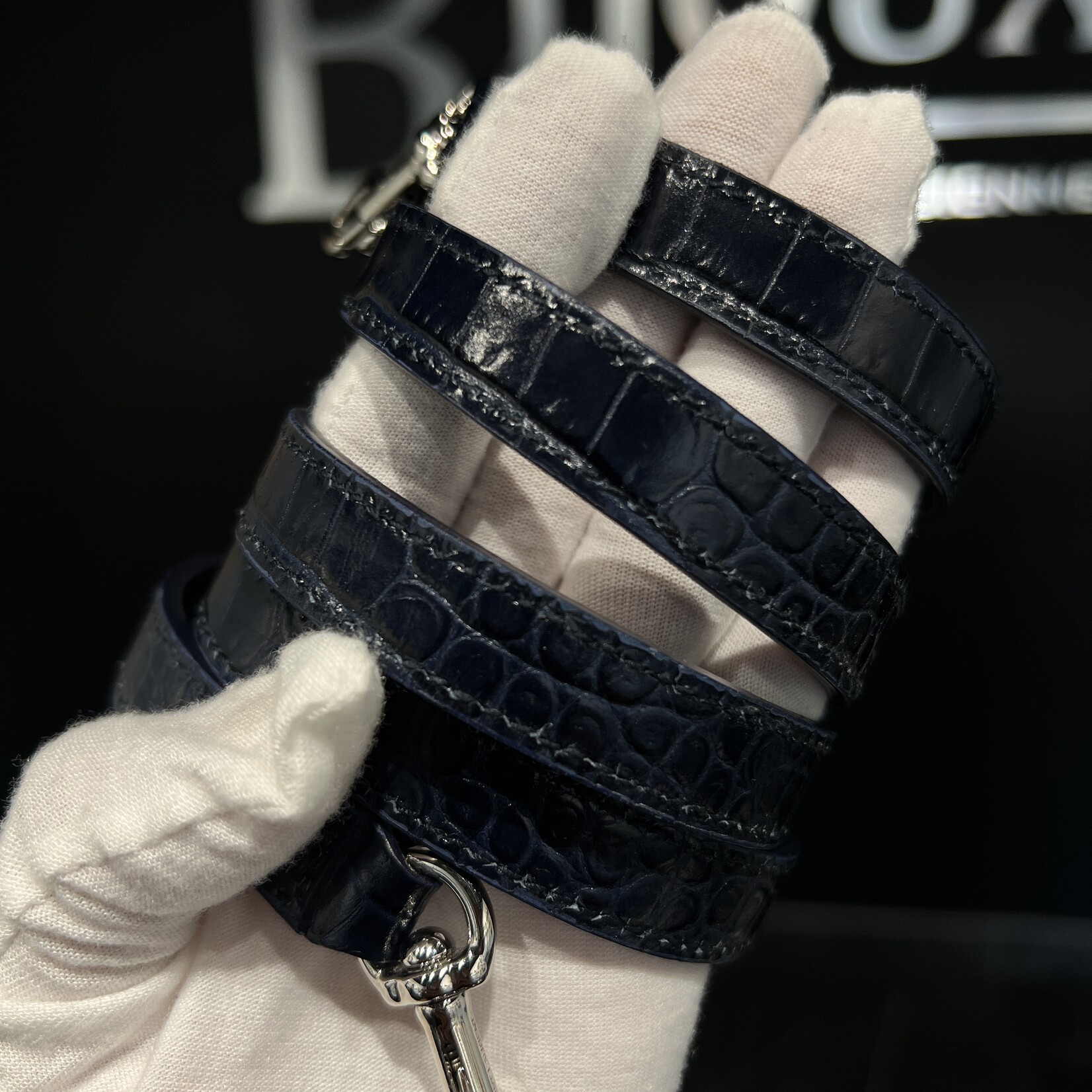 Saint Laurent Saint Laurent Croc Embossed Sac De Jour Small