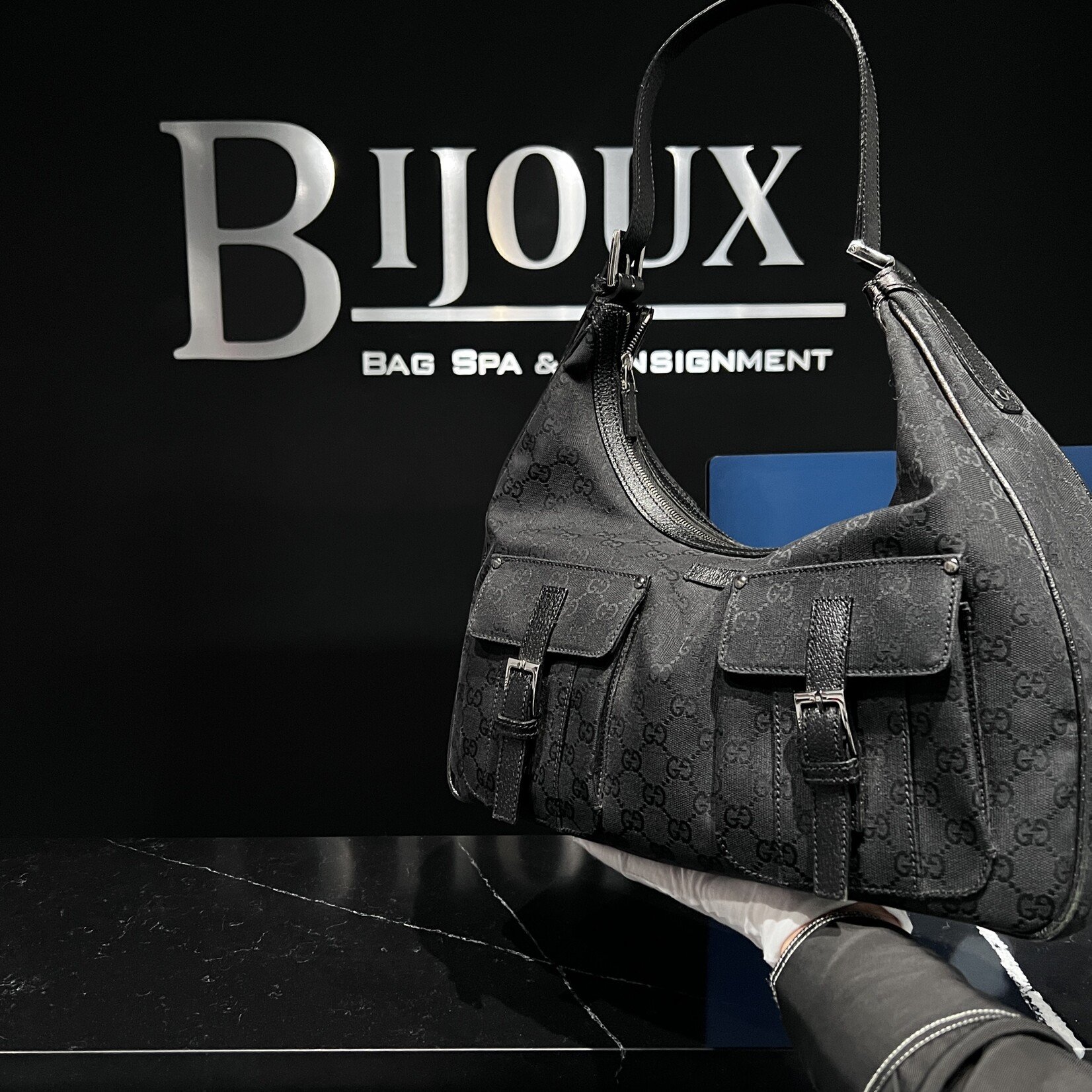 Gucci SOLD - Gucci Double Pocket Shoulder Bag