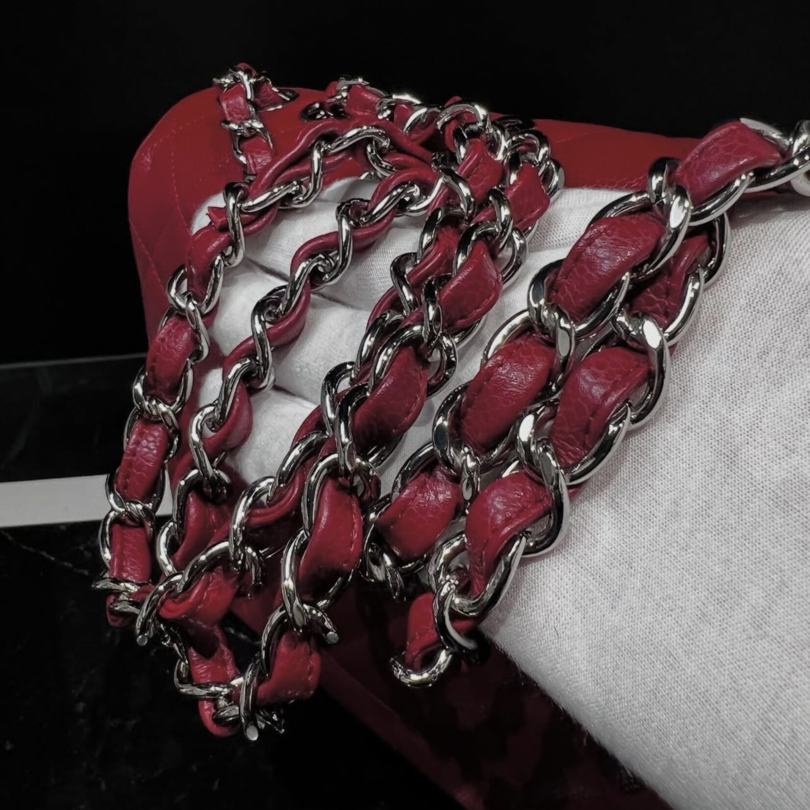 Chanel Chanel Burgundy Single Flap SHW Jumbo