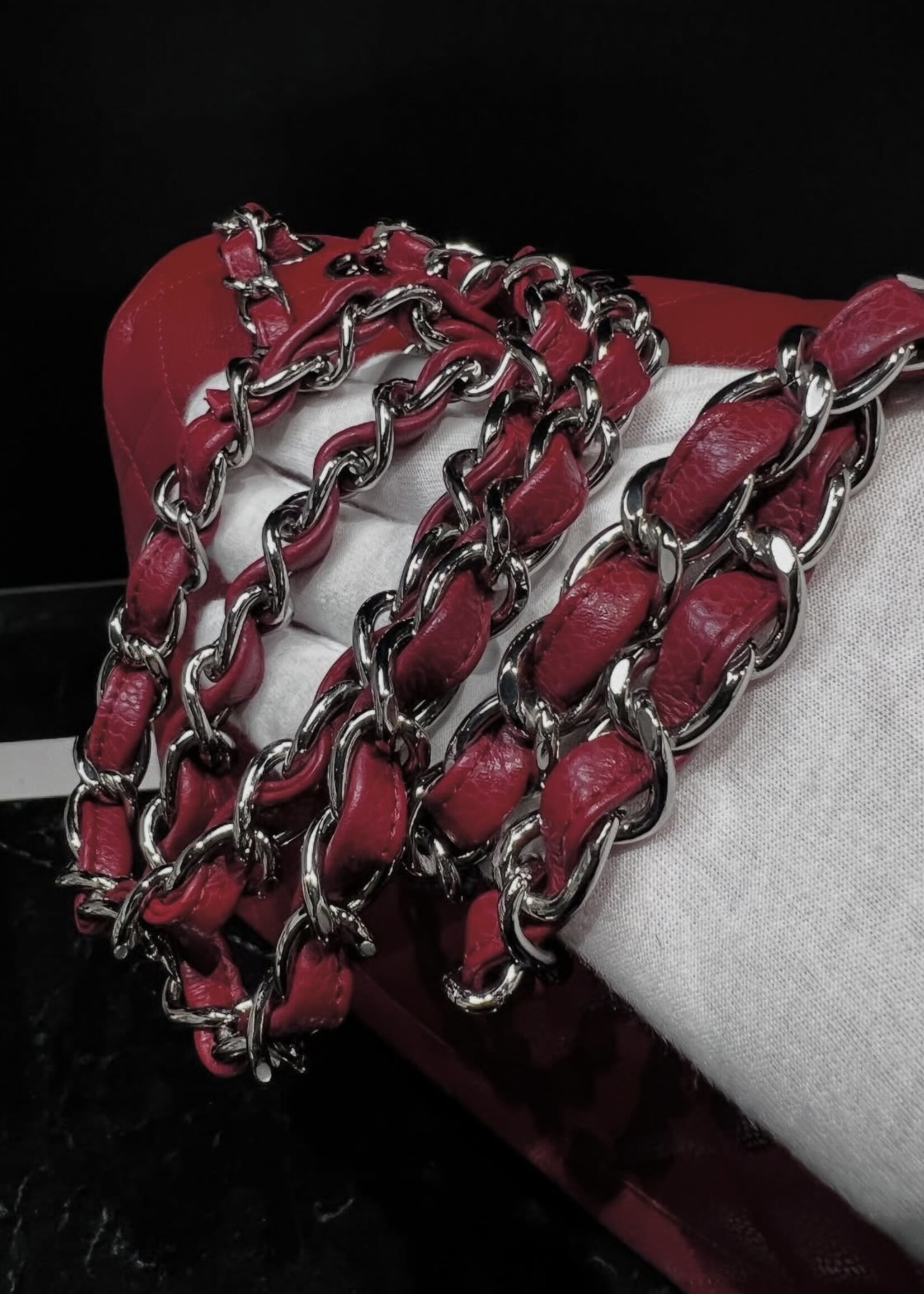 Chanel Chanel Burgundy Single Flap SHW Jumbo