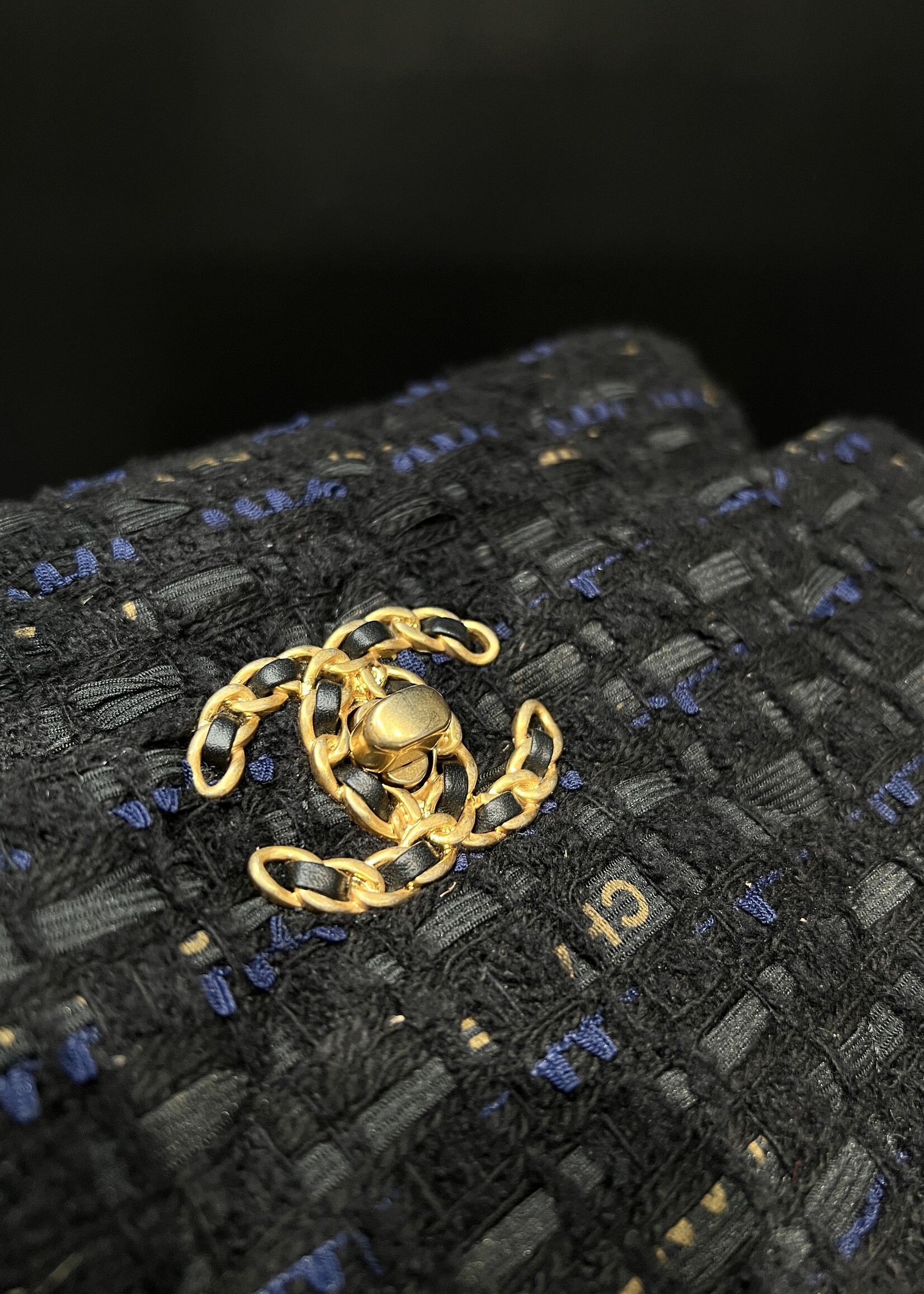 Chanel SOLD - Chanel Large Black Tweed 19 Flap Bag