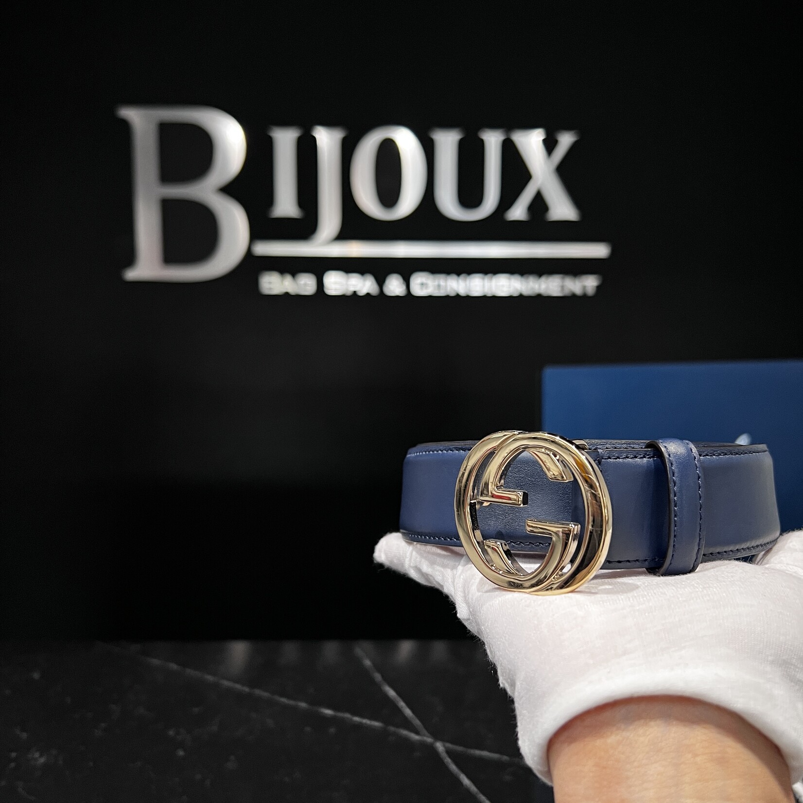 Gucci Gucci Interlocking Blue Belt