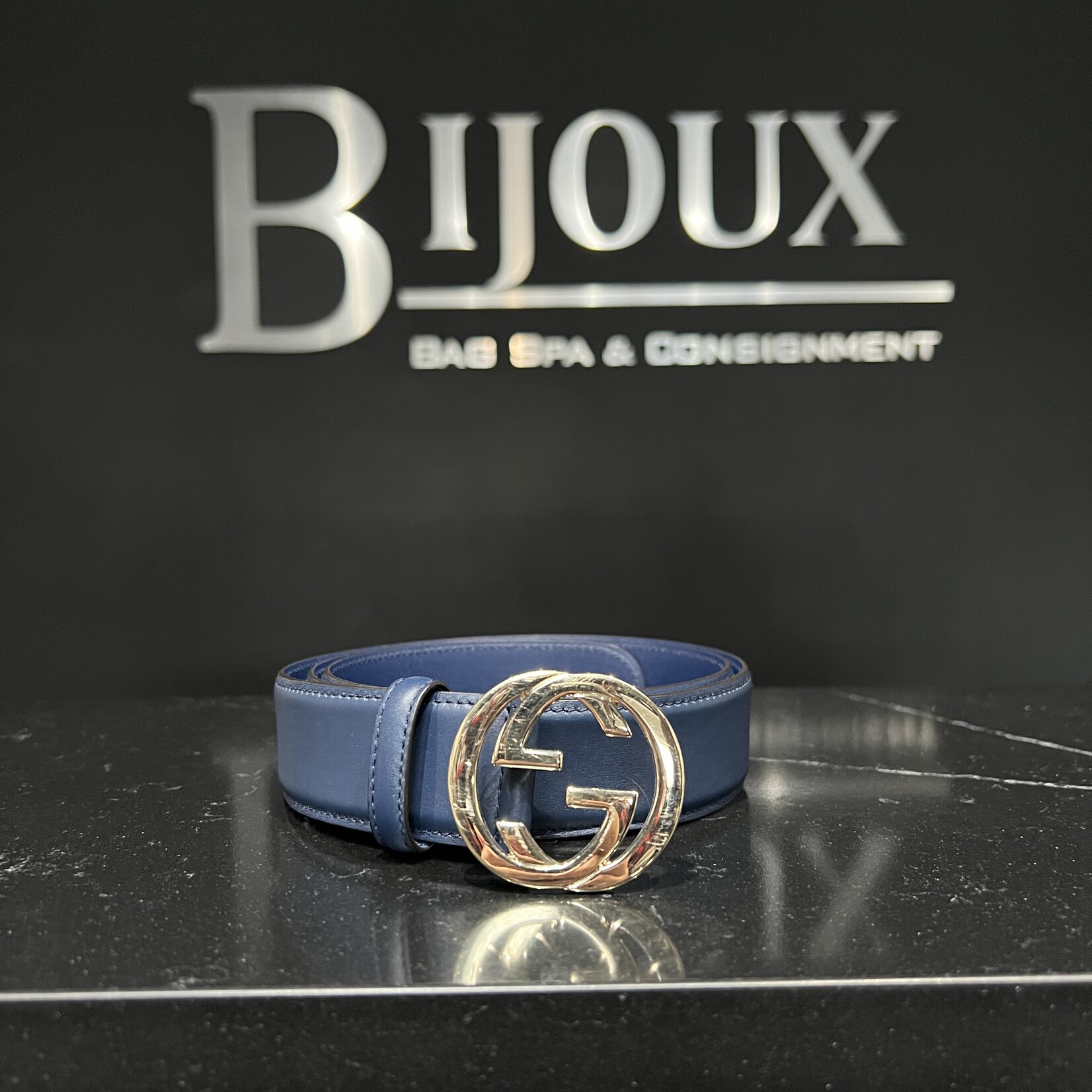 Gucci Gucci Interlocking Blue Belt
