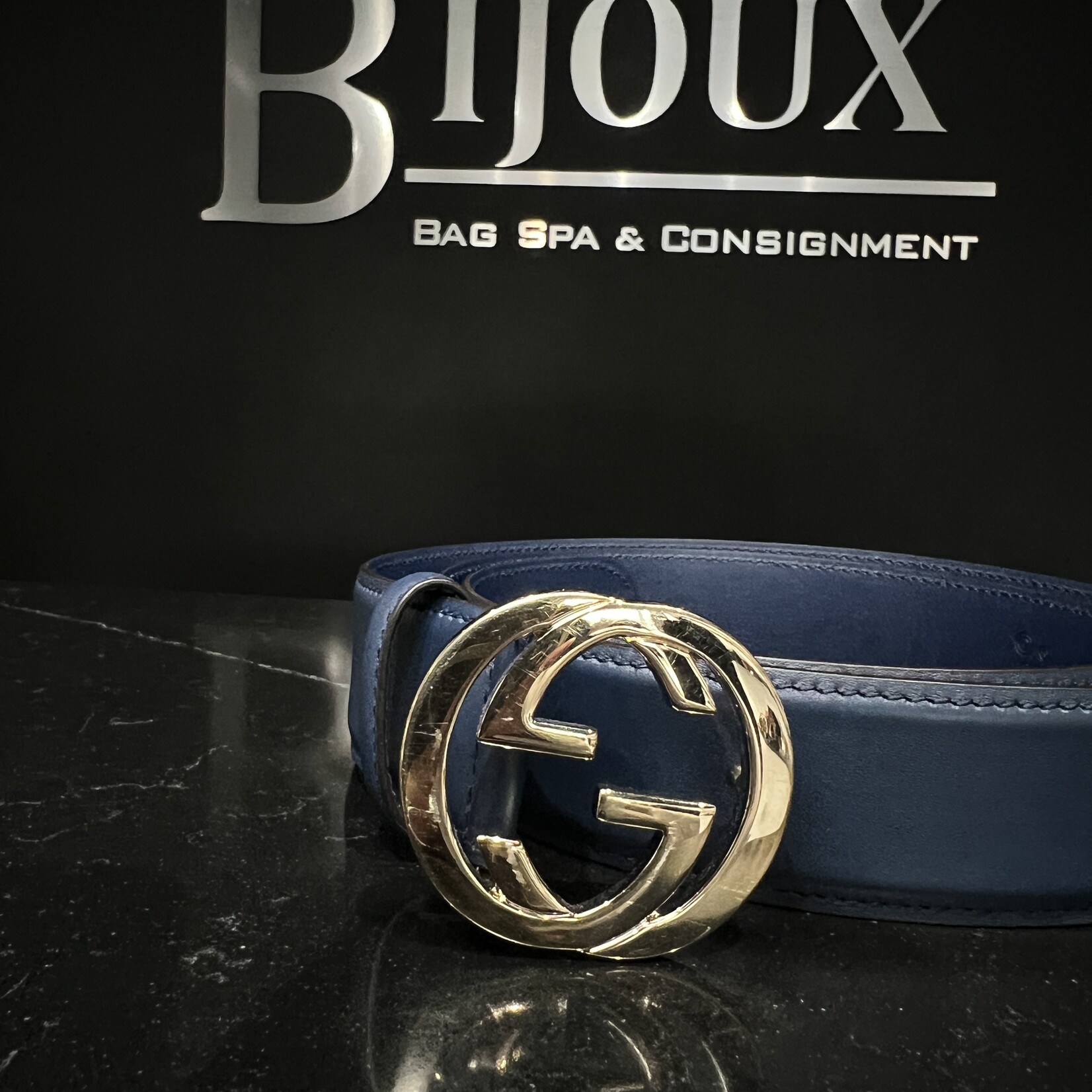 Gucci Gucci Interlocking Blue Belt