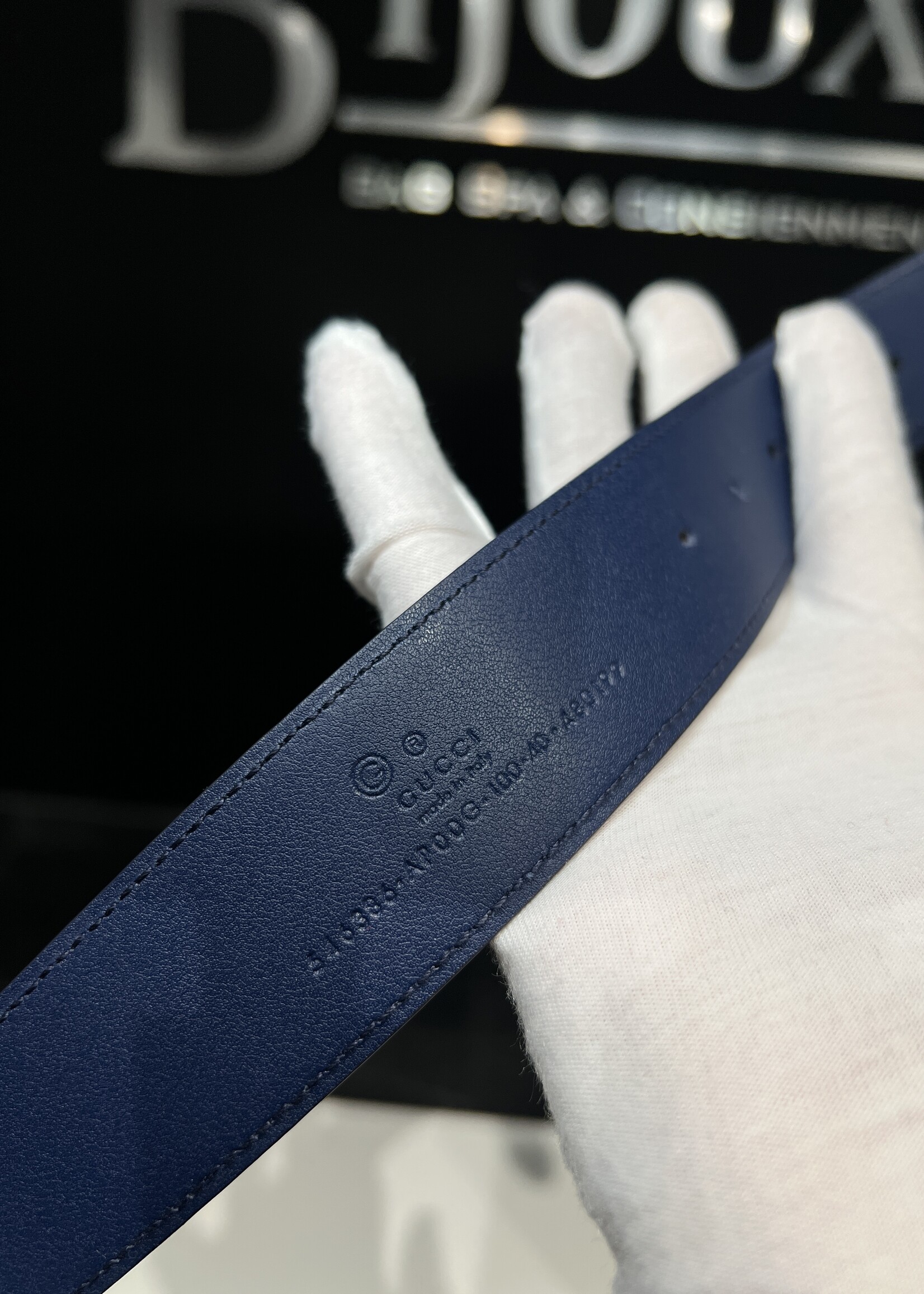 Gucci SOLD- Gucci Interlocking Blue Belt