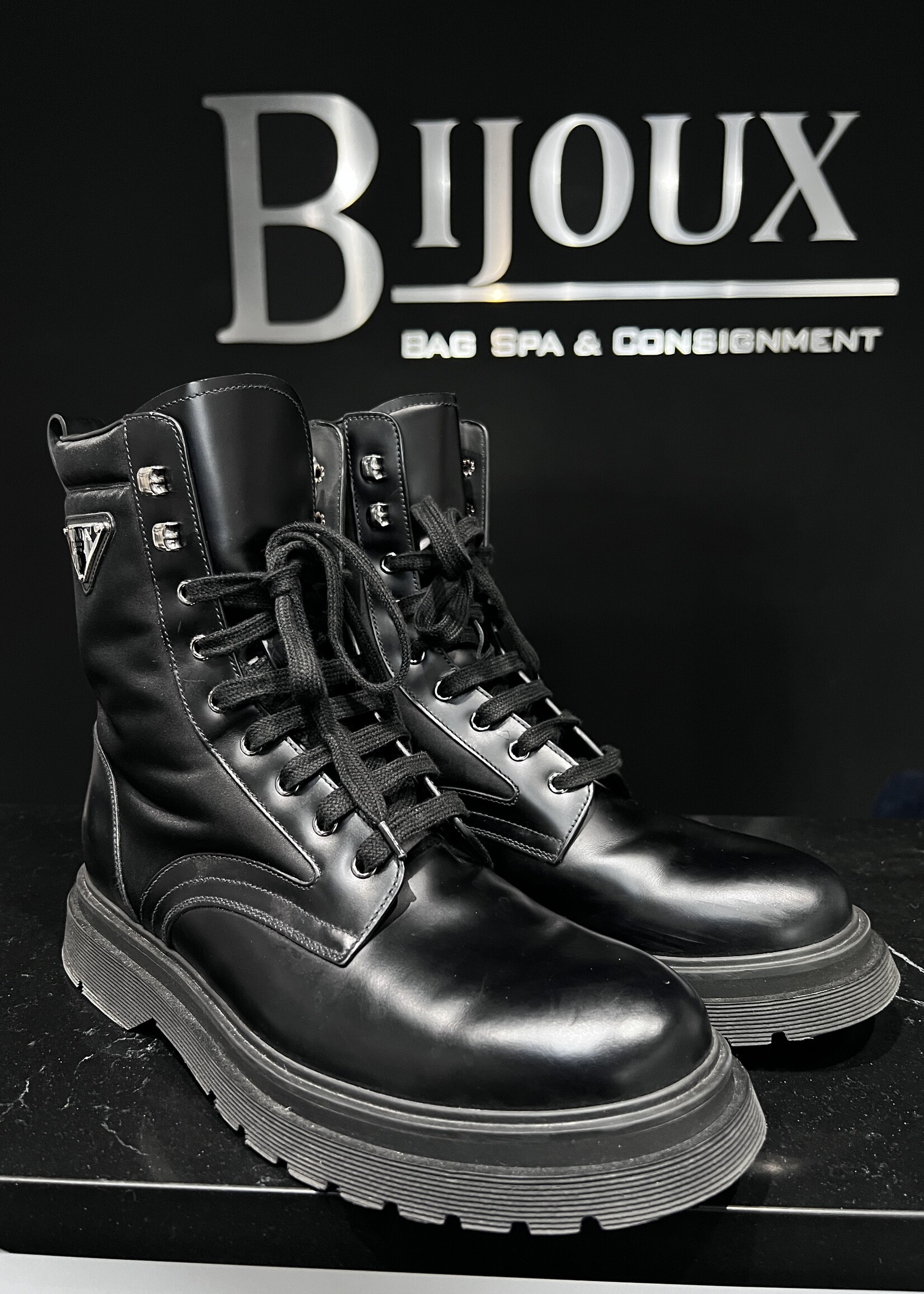 Prada SOLD - Prada Combat Boots 9.5