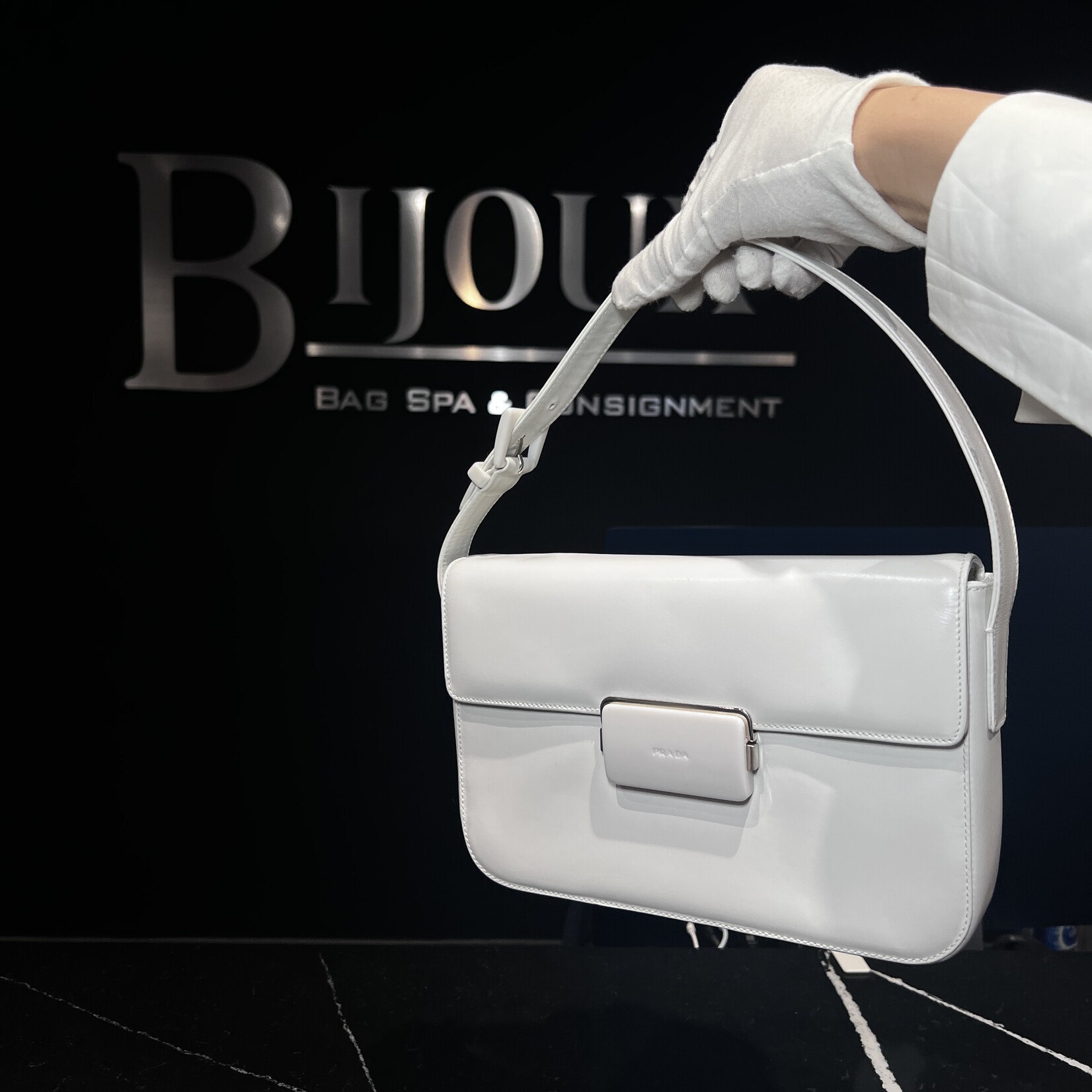 Prada Prada Vintage White Shoulder Bag