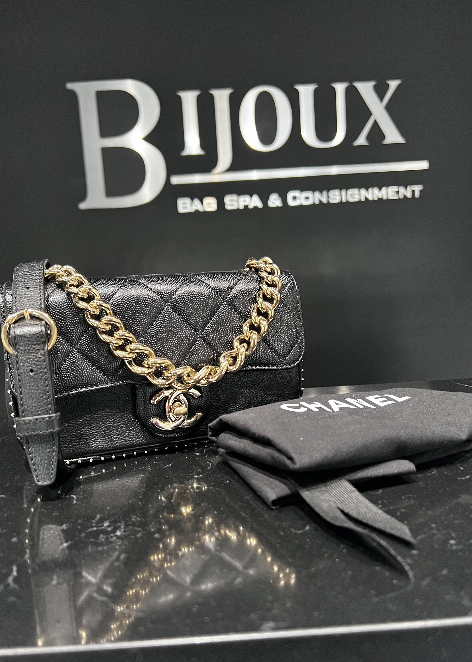 Chanel Chanel Studded Mini Flap