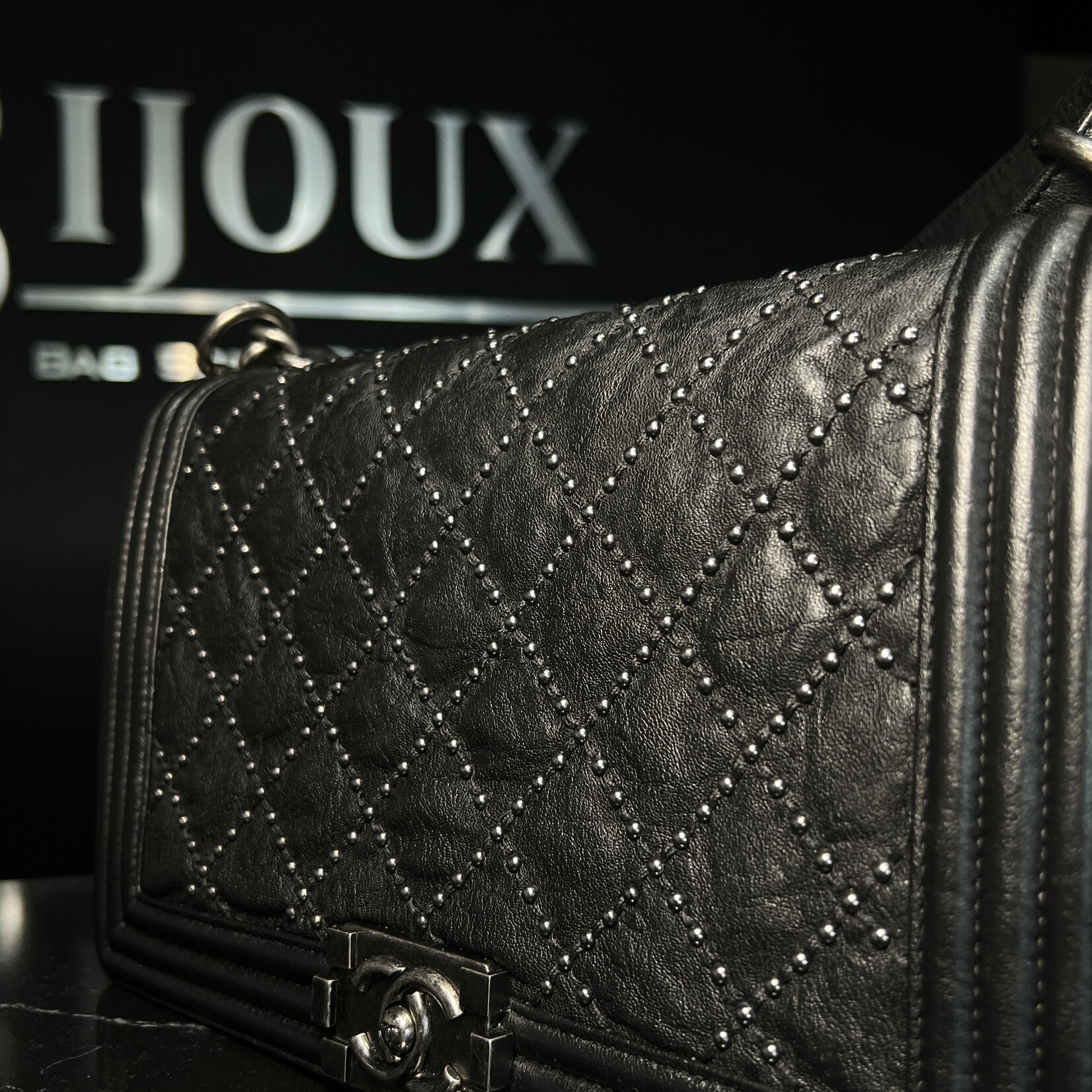 Chanel Chanel Studded Medium Boy Bag