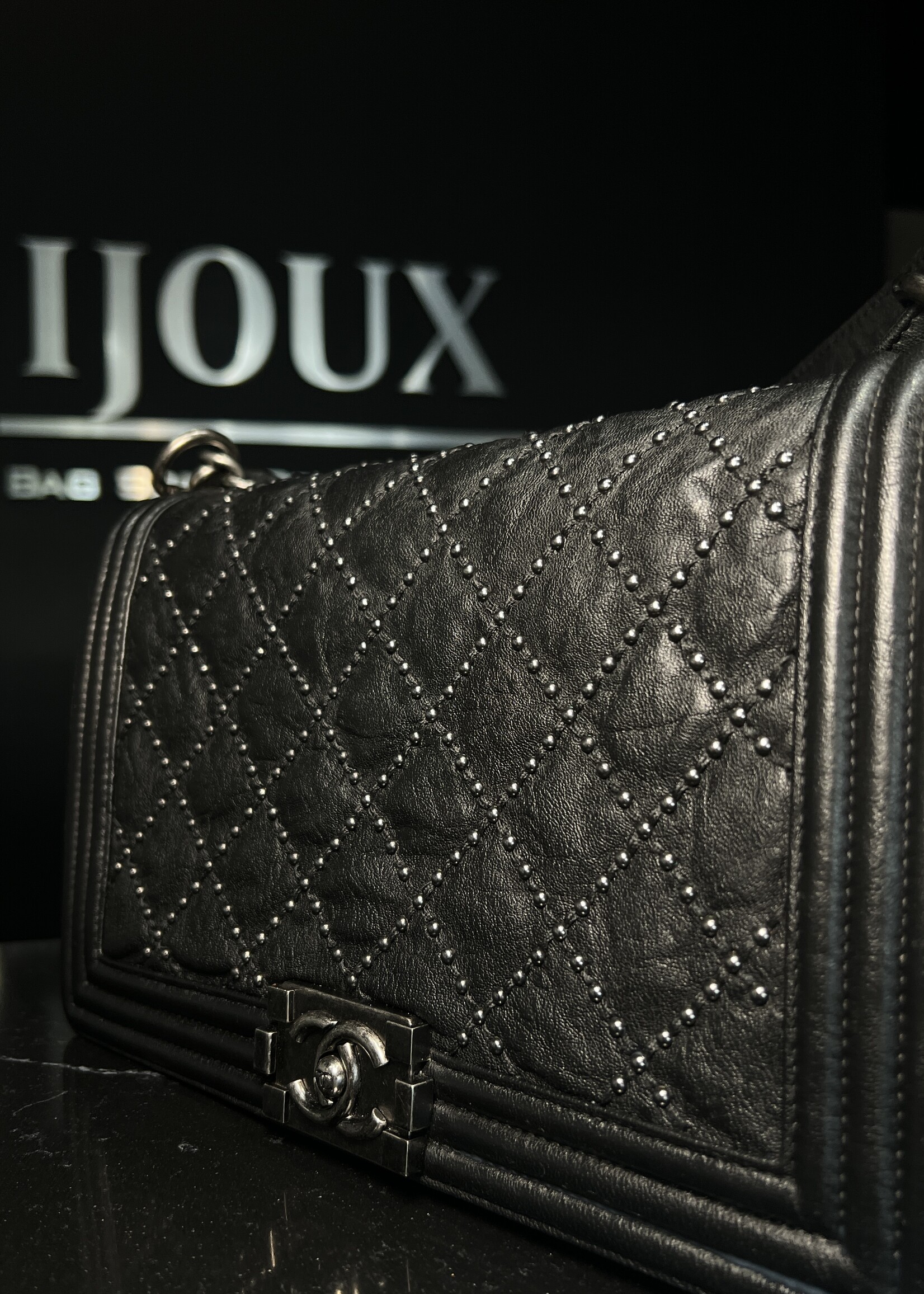 Chanel Chanel Studded Medium Boy Bag