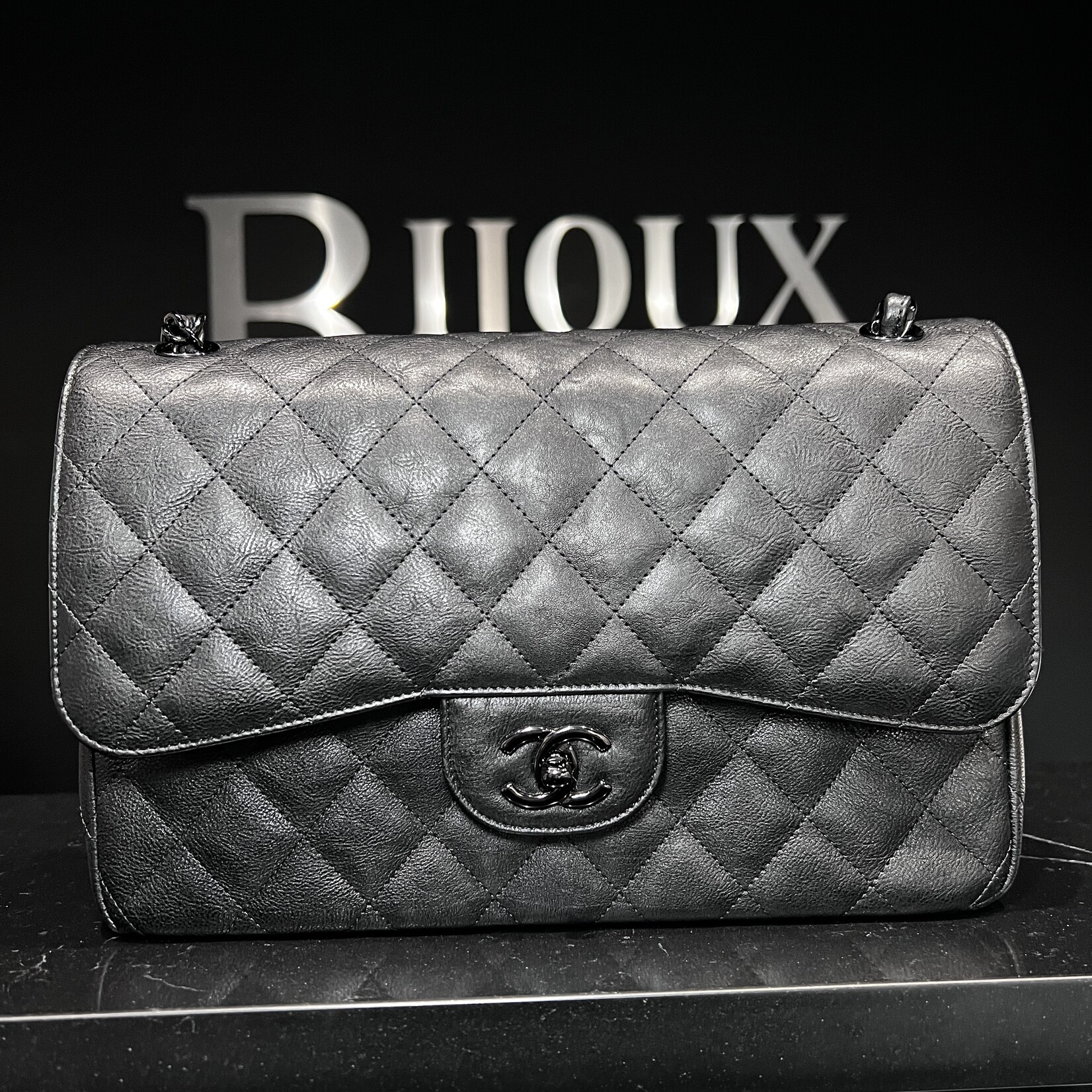 Chanel Chanel So Black Goatskin Jumbo