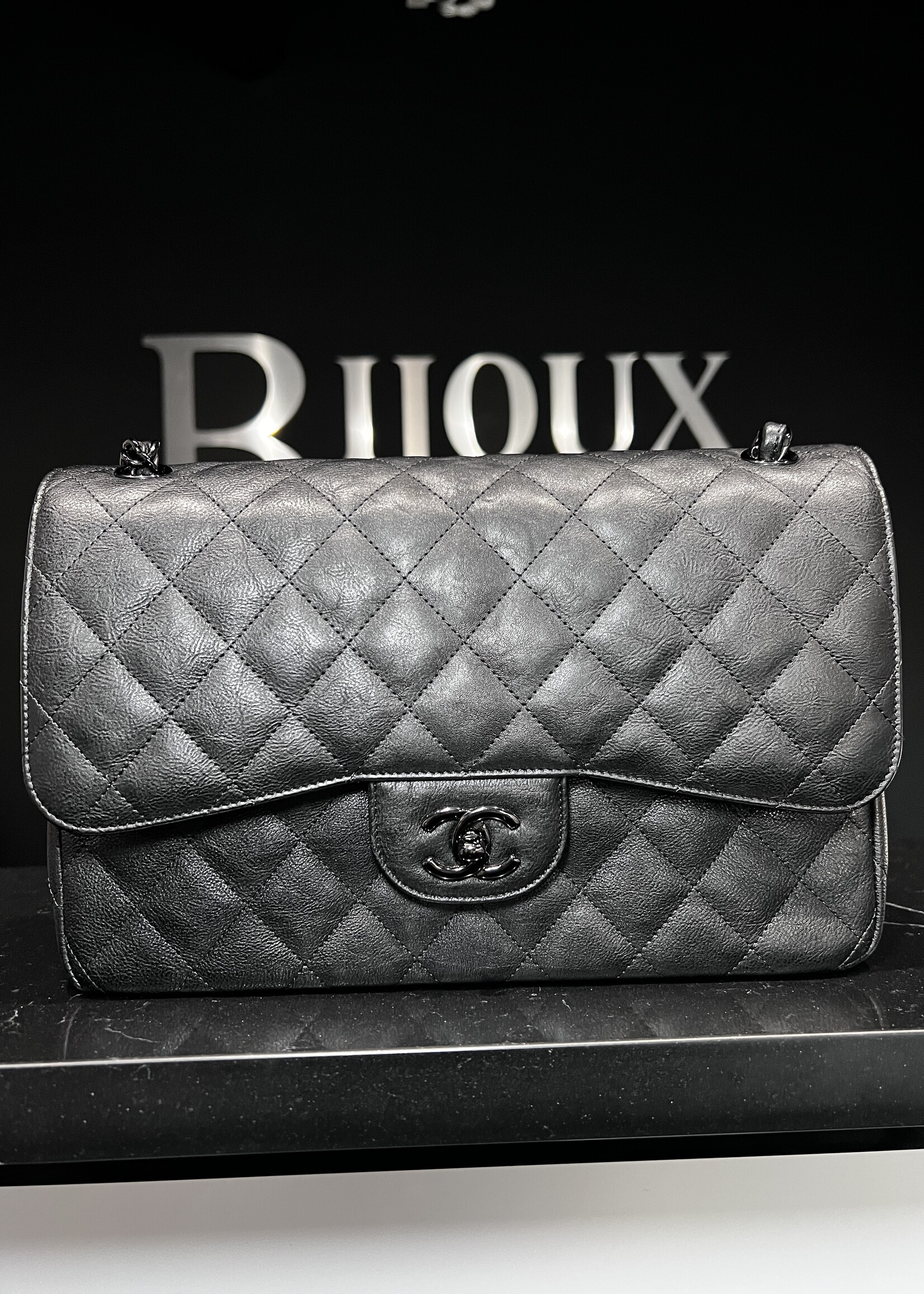 Chanel SOLD - Chanel So Black Goatskin Jumbo
