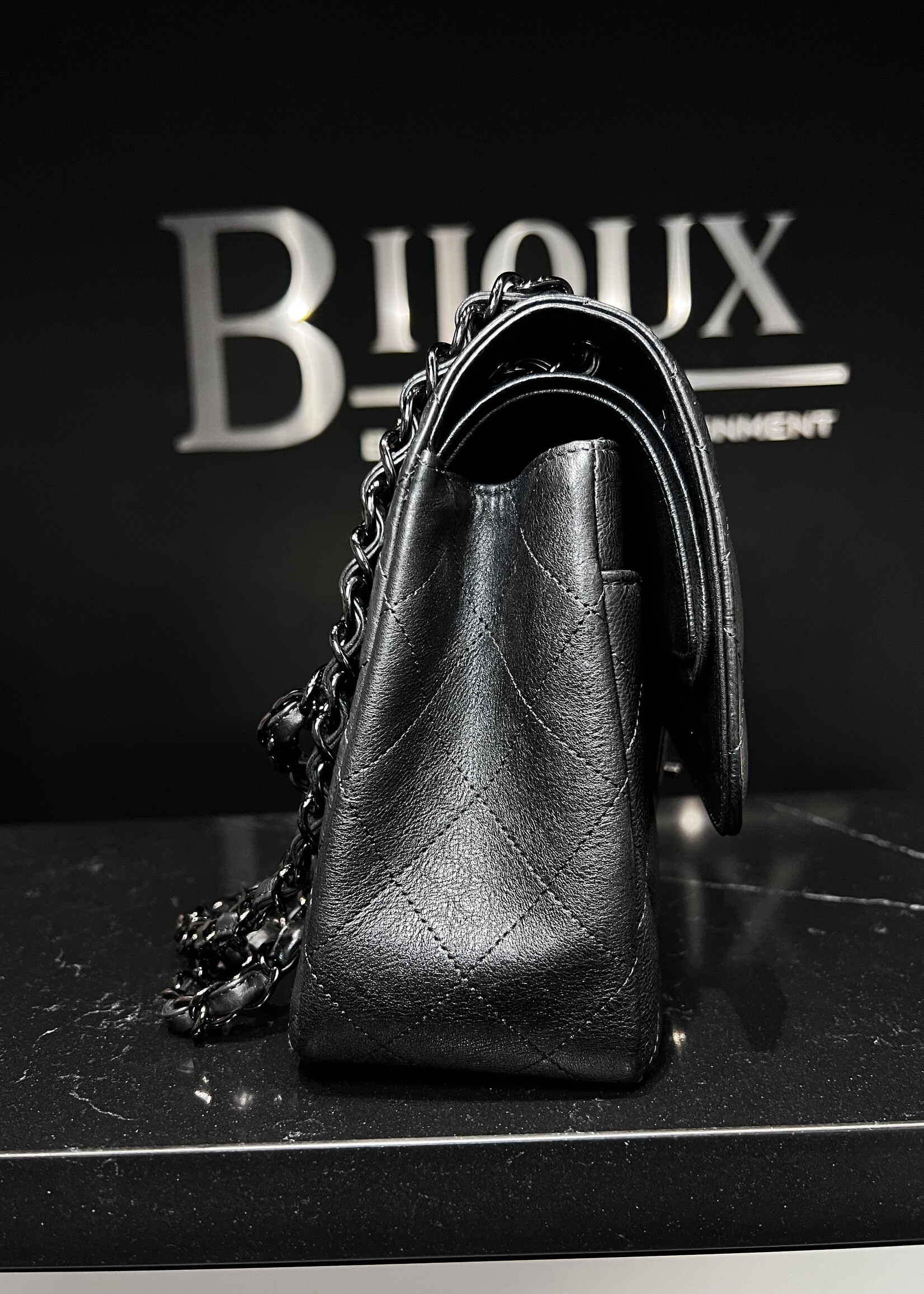 Chanel SOLD - Chanel So Black Goatskin Jumbo