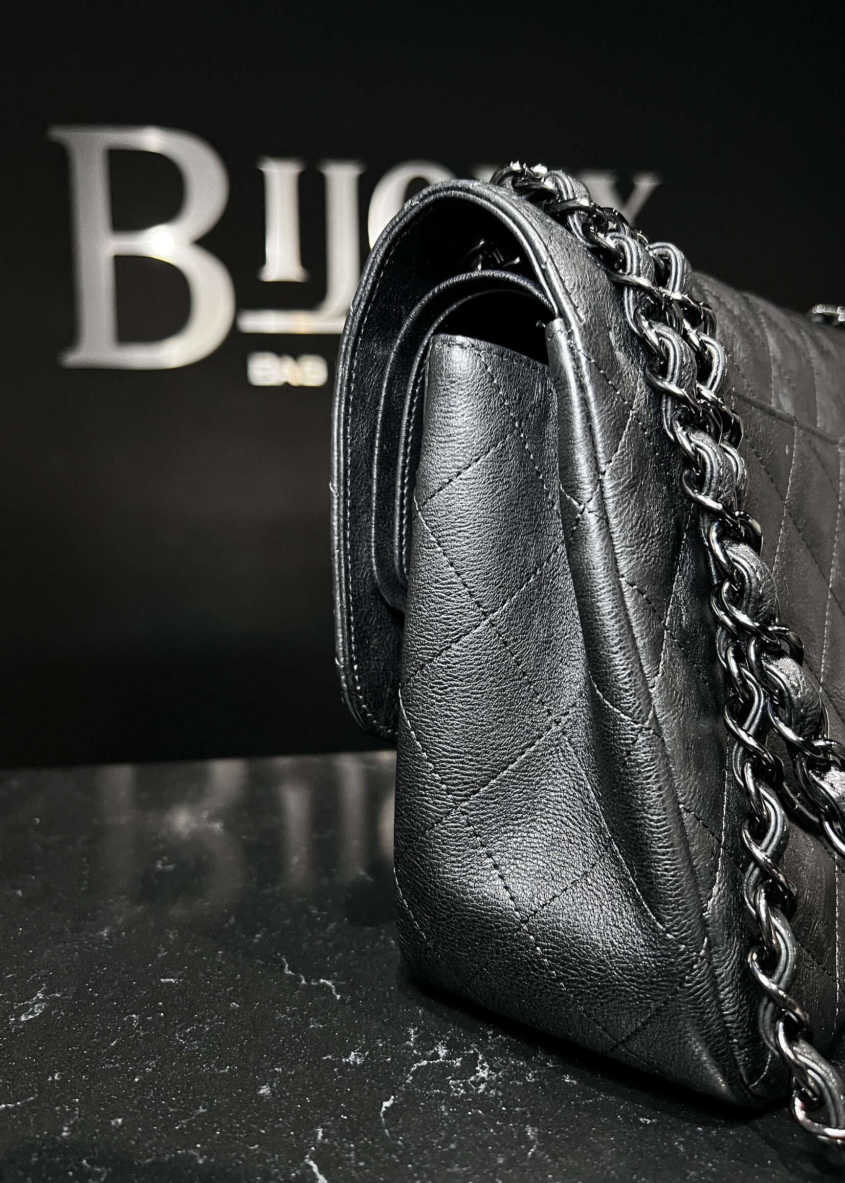 Chanel SOLD - Chanel So Black Goatskin Jumbo