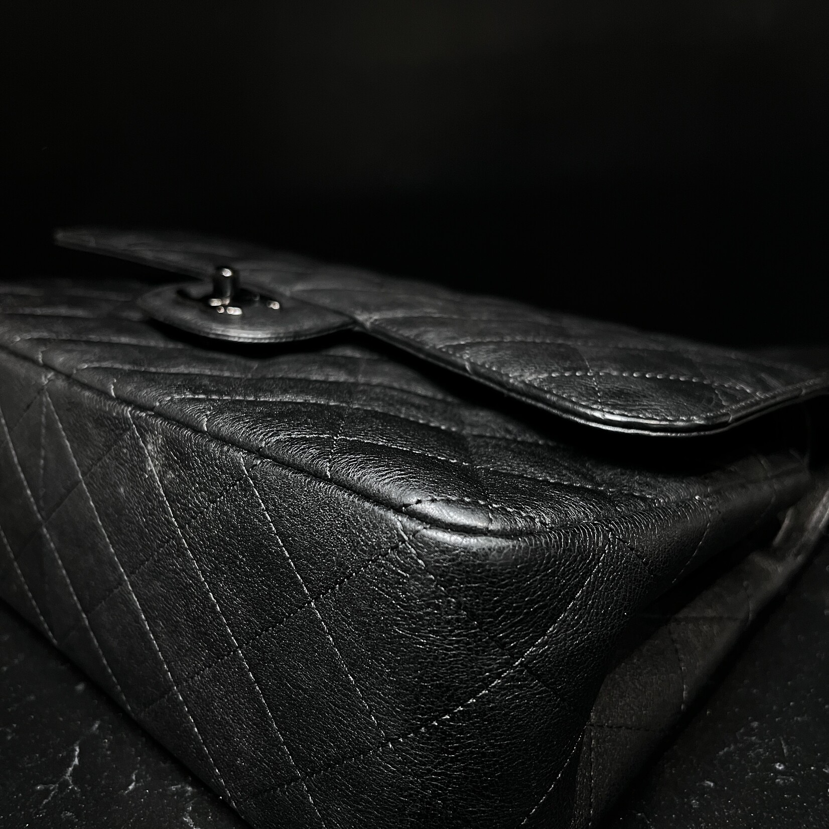 Chanel Chanel So Black Goatskin Jumbo