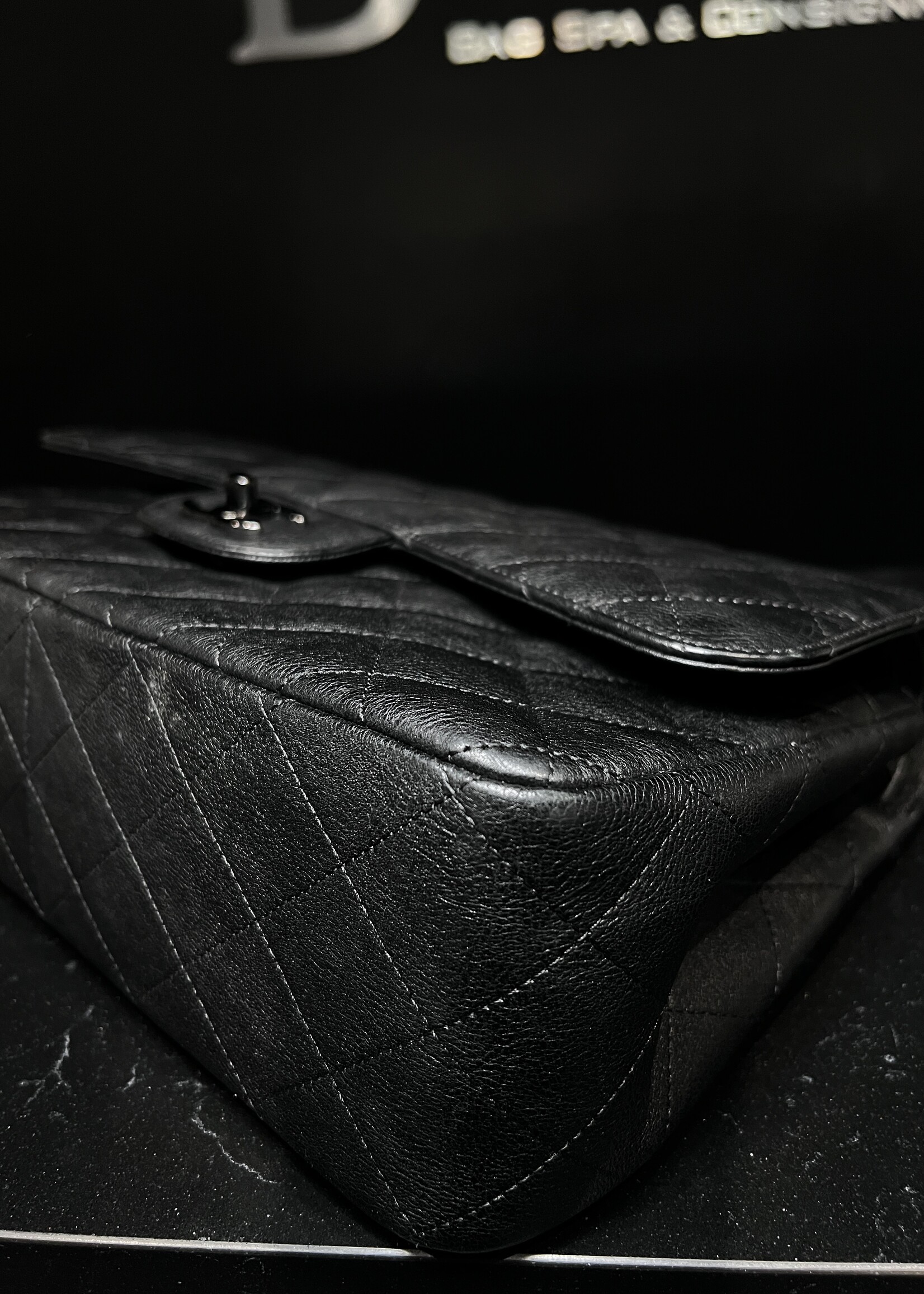 Chanel SOLD - Chanel So Black Goatskin Jumbo