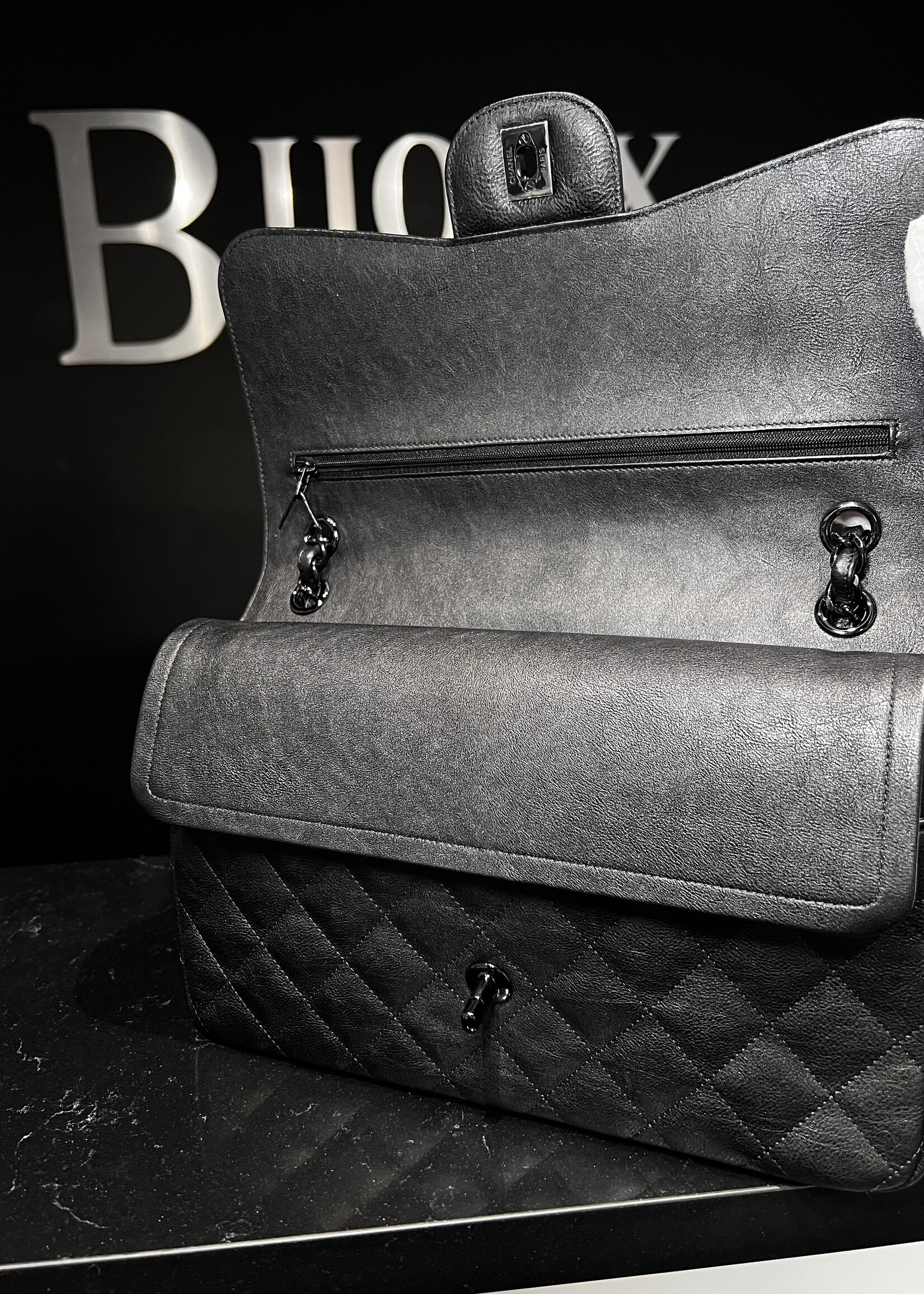 Chanel SOLD - Chanel So Black Goatskin Jumbo