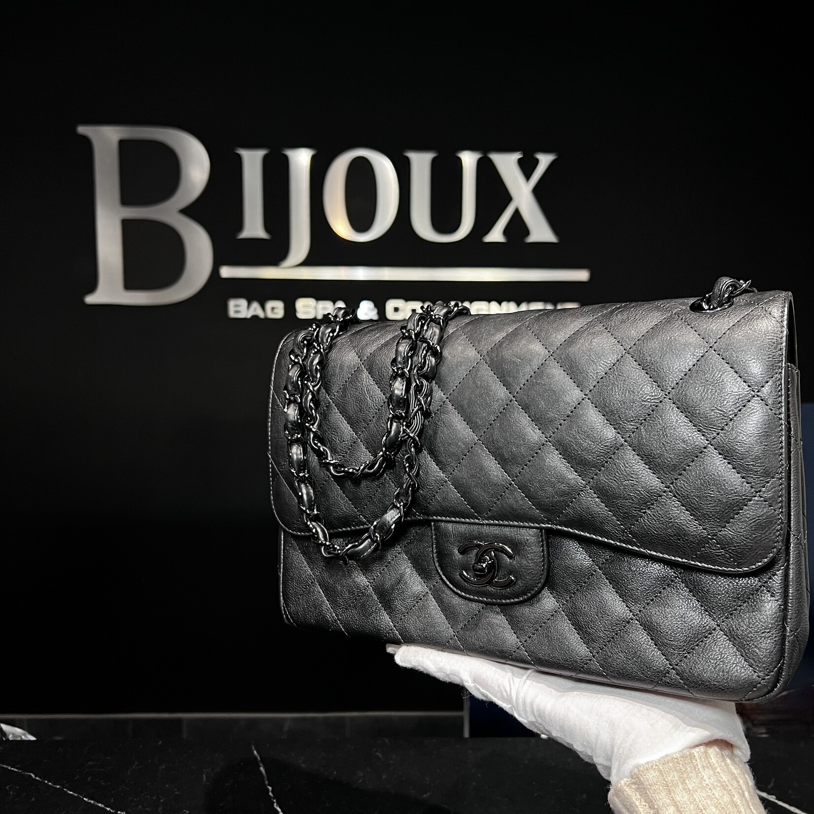 Chanel Chanel So Black Goatskin Jumbo