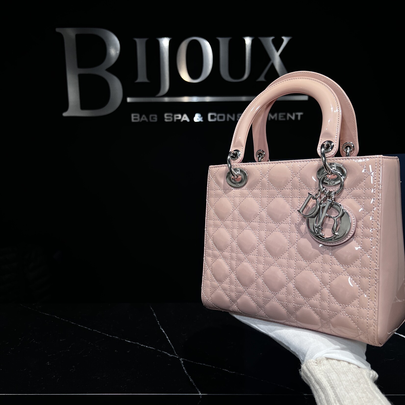 Christian Dior Dior Medium Pink Patent Lady