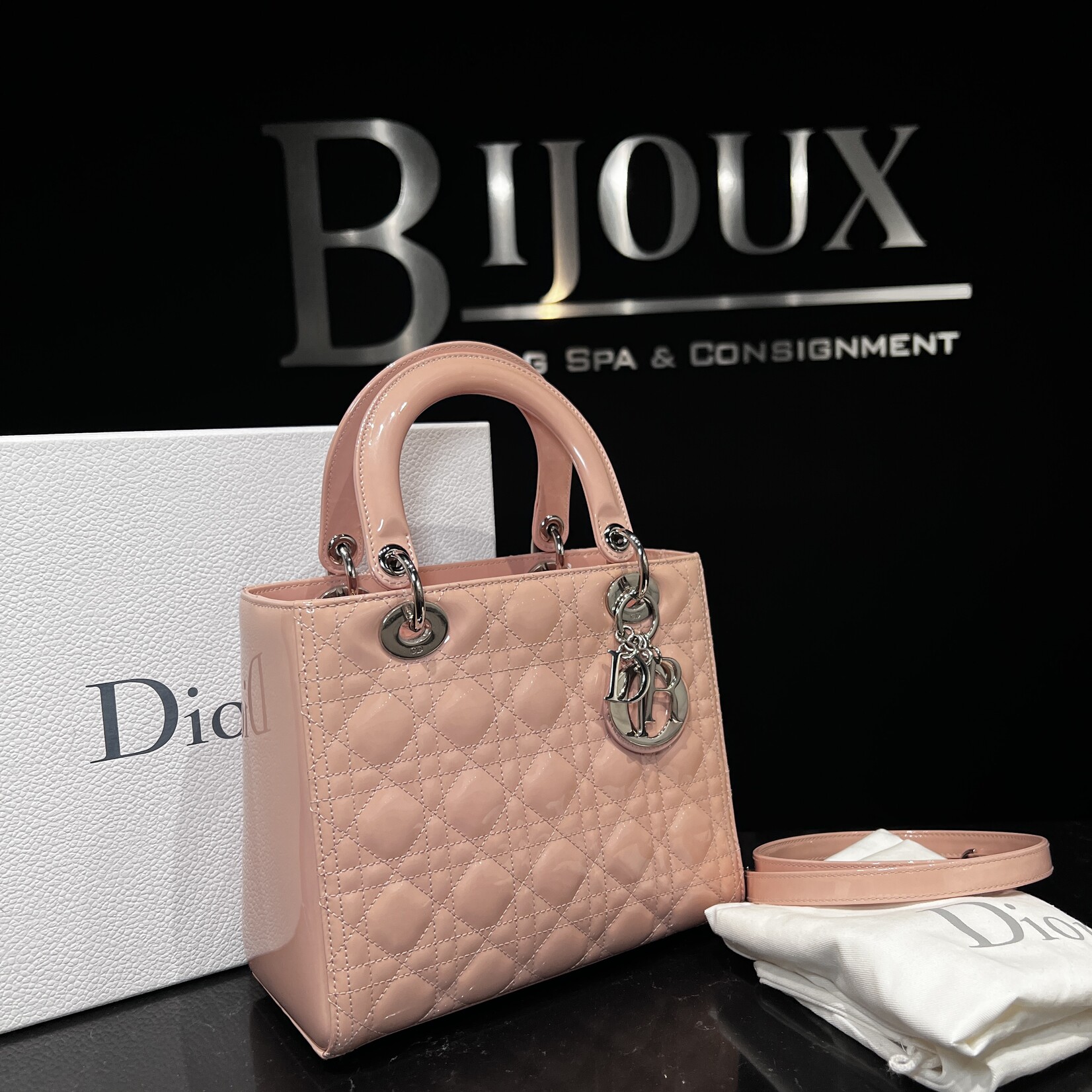 Christian Dior Dior Medium Pink Patent Lady
