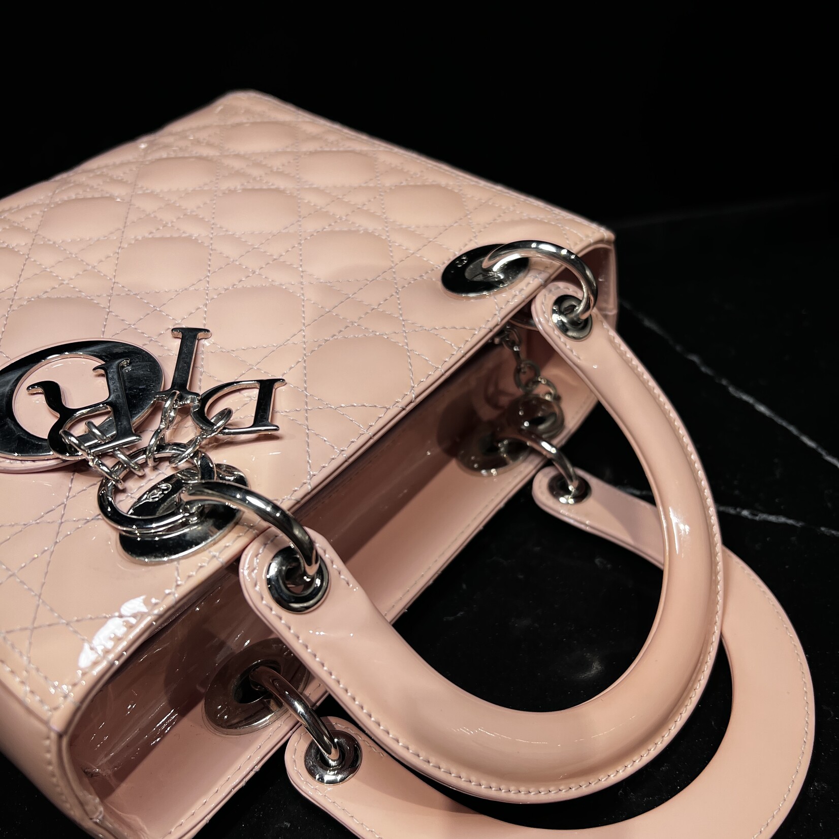 Christian Dior Dior Medium Pink Patent Lady