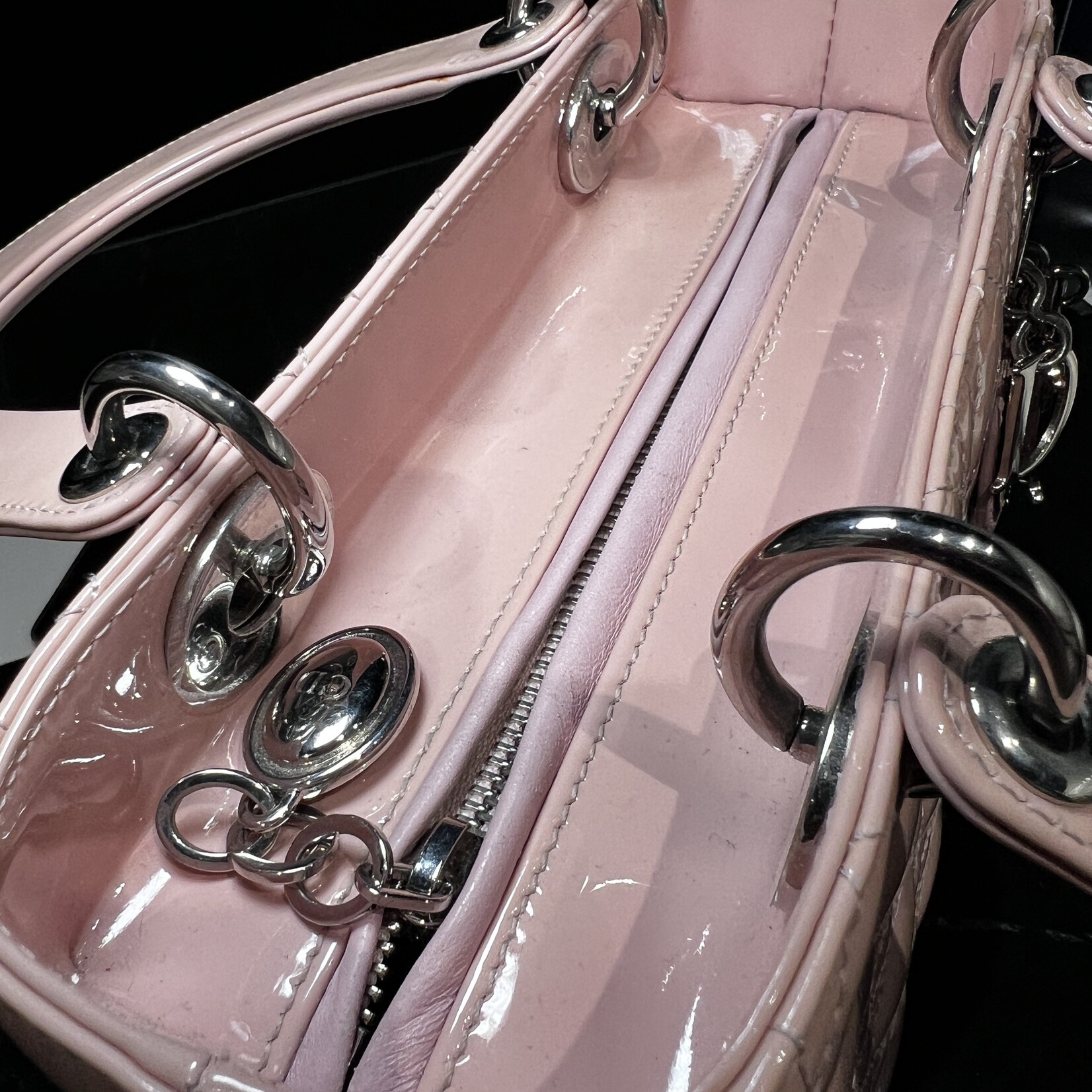 Christian Dior Dior Medium Pink Patent Lady