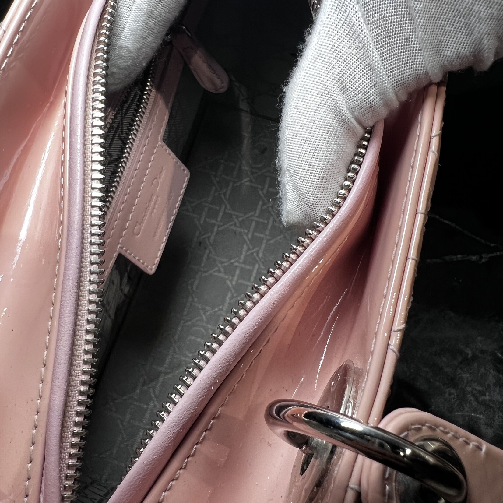 Christian Dior Dior Medium Pink Patent Lady