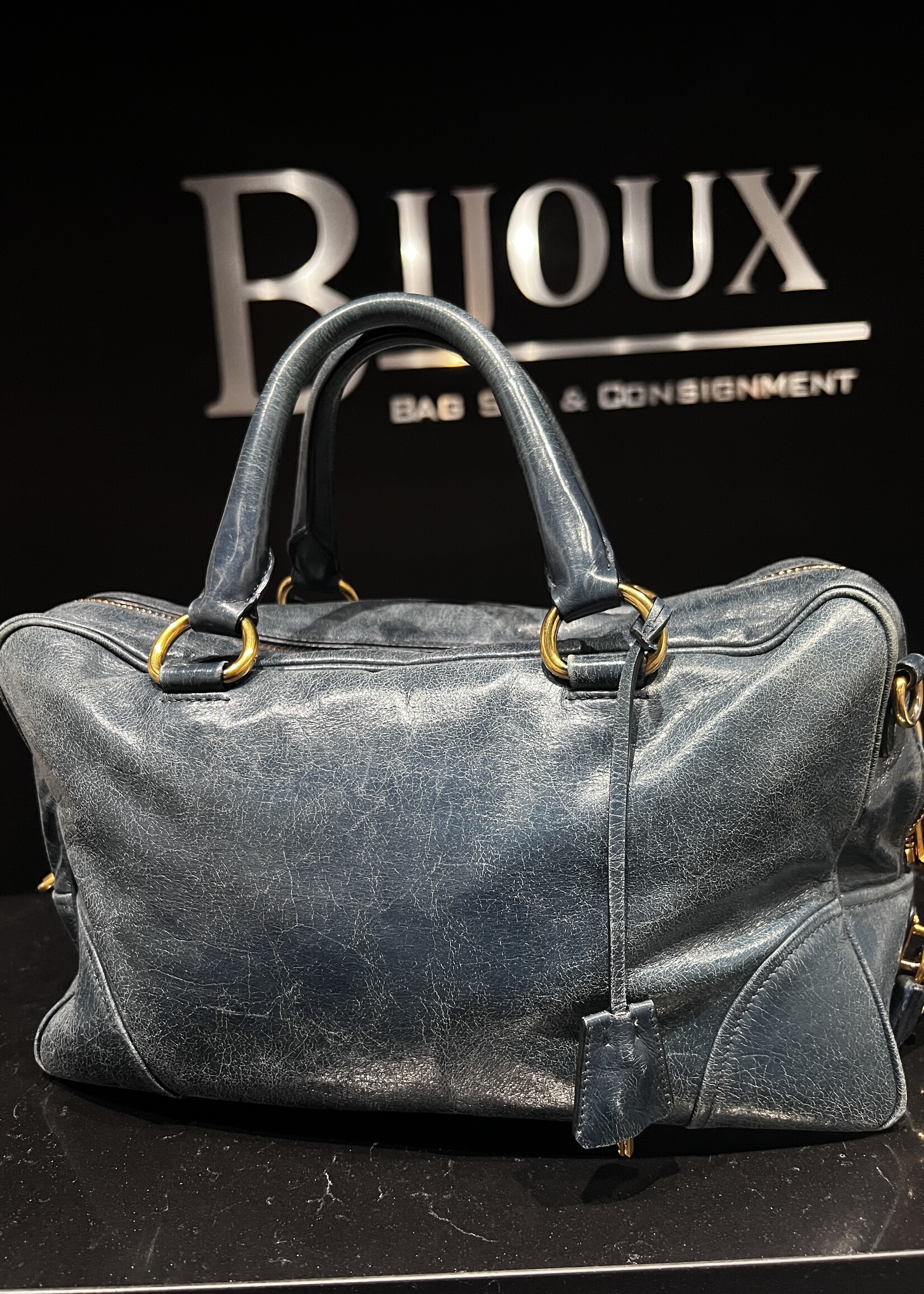 Prada SOLD - Prada Shine Bauletto Vitello