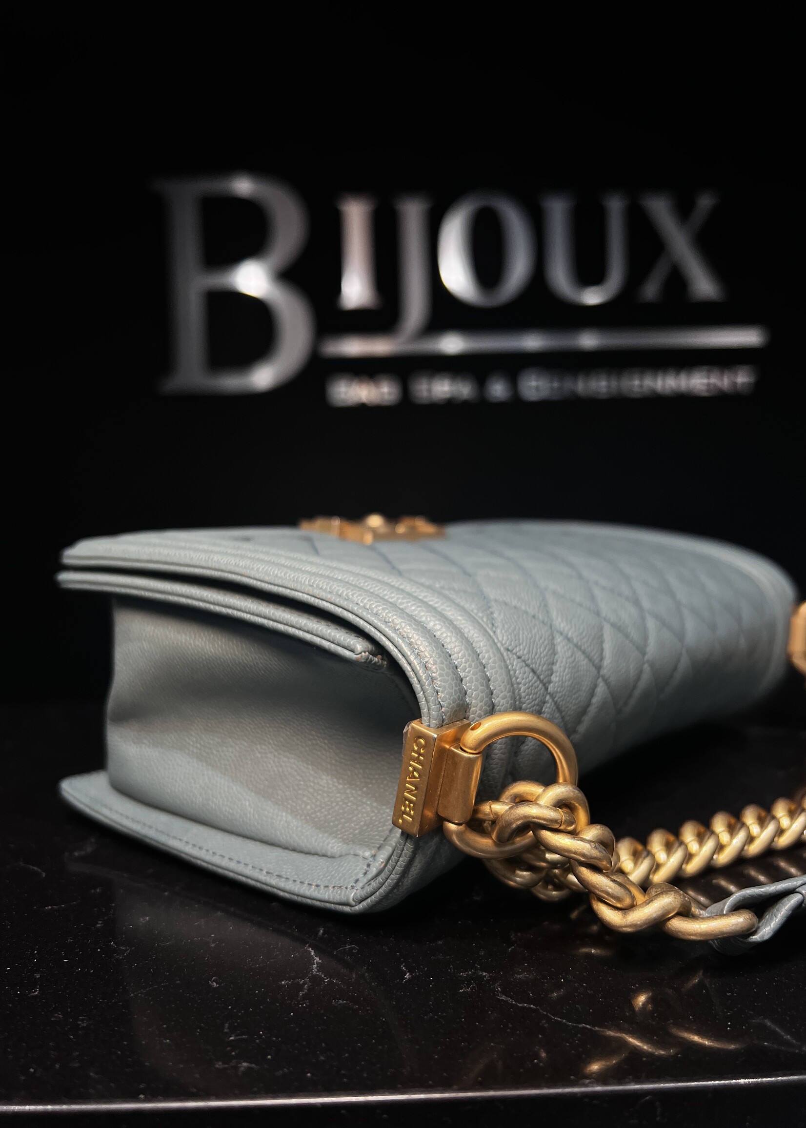 Chanel SOLD - Chanel Medium Caviar Boy Bag GHW