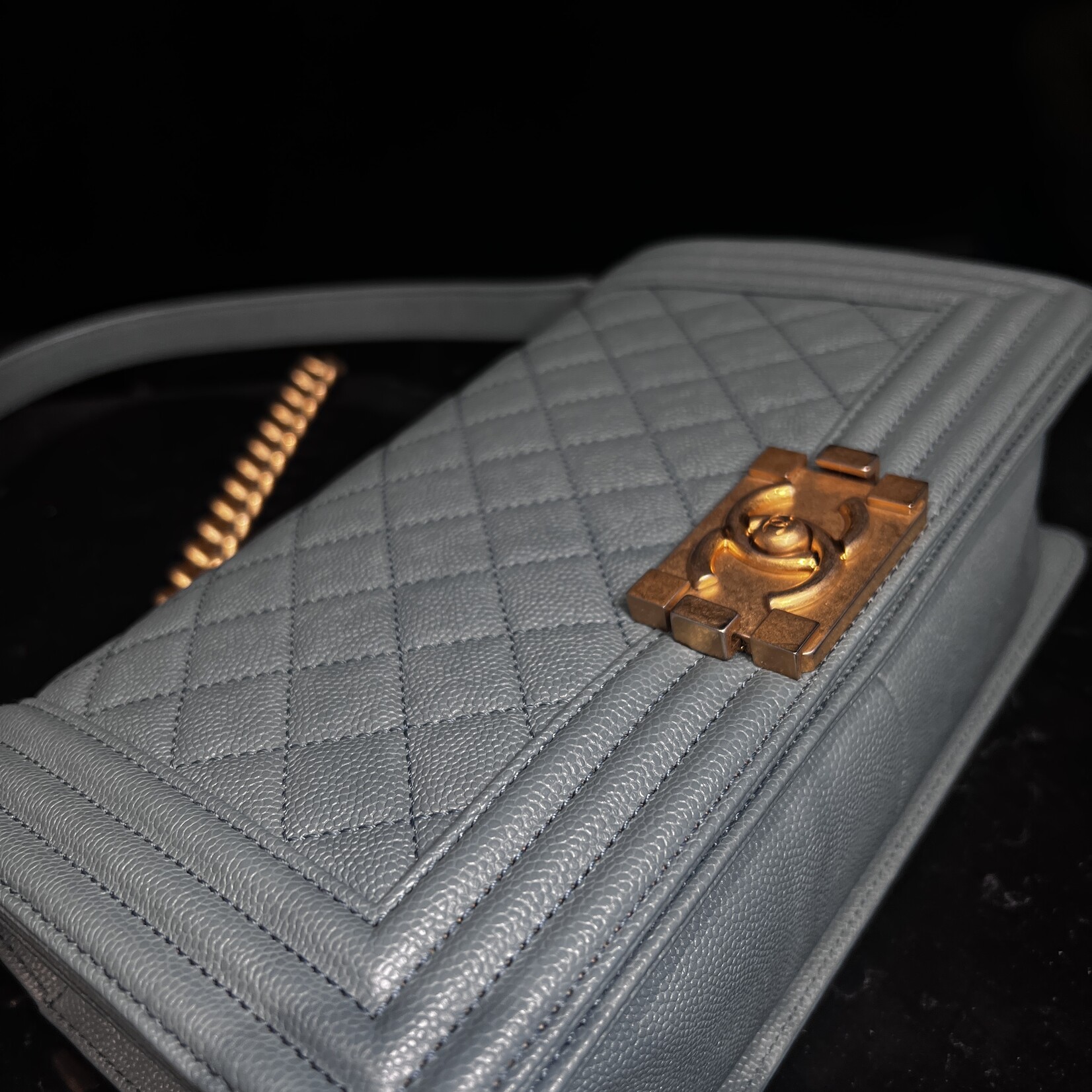 Chanel Chanel Medium Caviar Boy Bag GHW