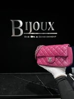 Chanel Chanel Mini Rectangle Flap Quilted Fuchsia