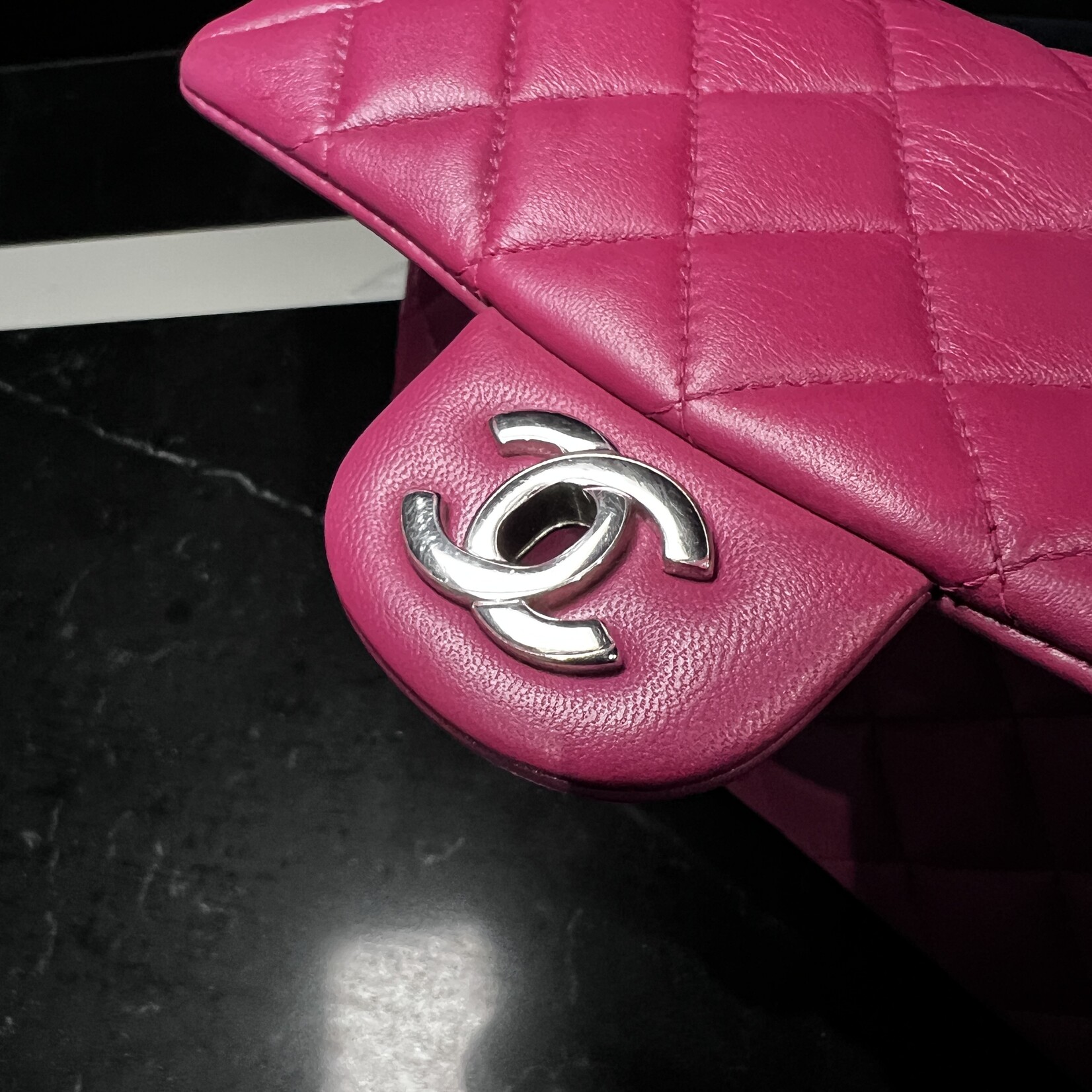 Chanel Chanel Mini Rectangle Flap Quilted Fuchsia