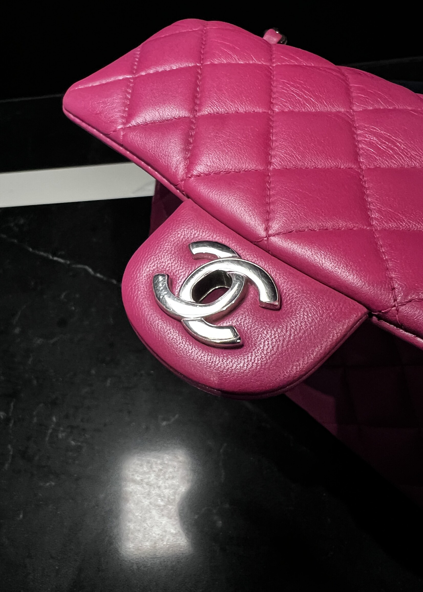 Chanel Chanel Mini Rectangle Flap Quilted Fuchsia
