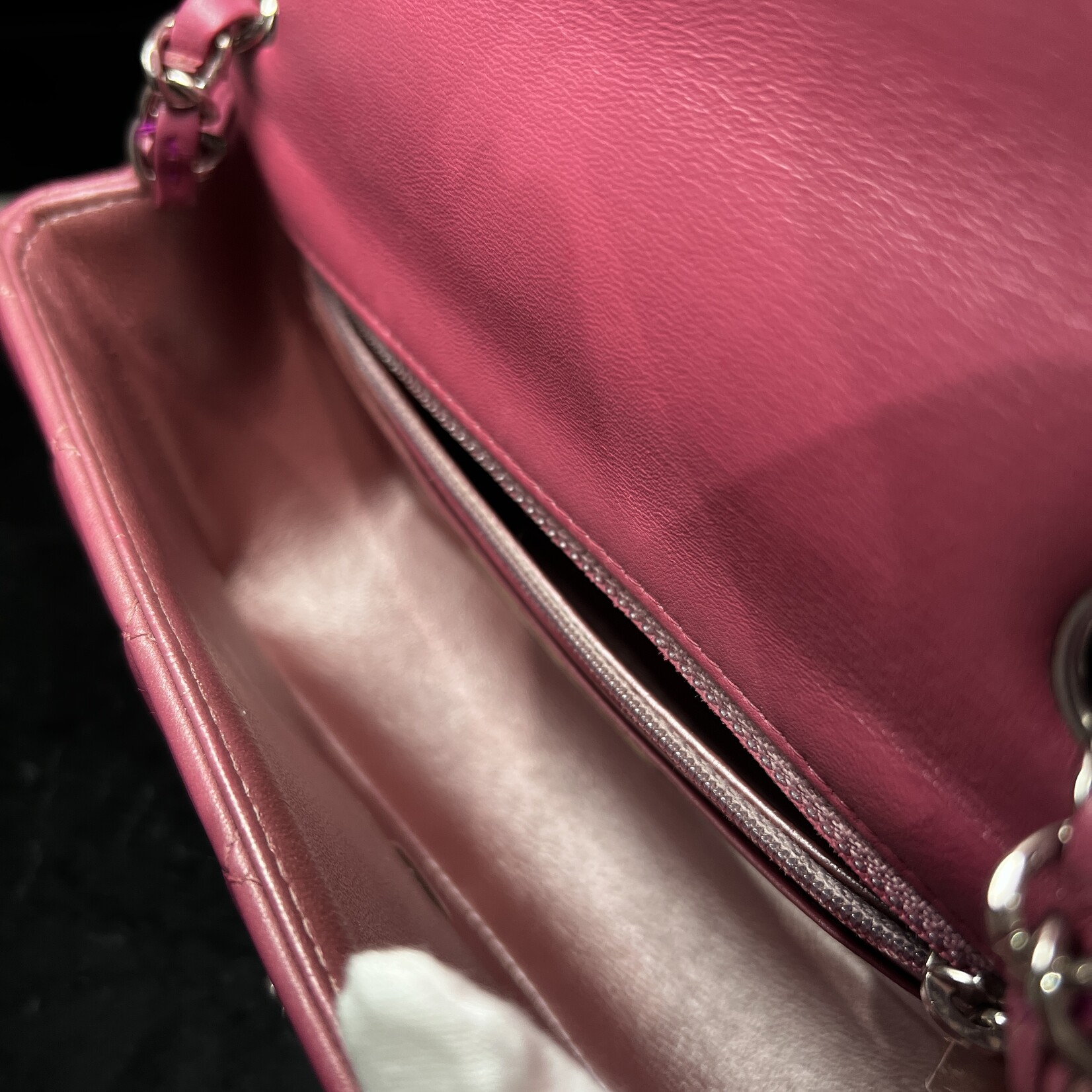 Chanel Chanel Mini Rectangle Flap Quilted Fuchsia