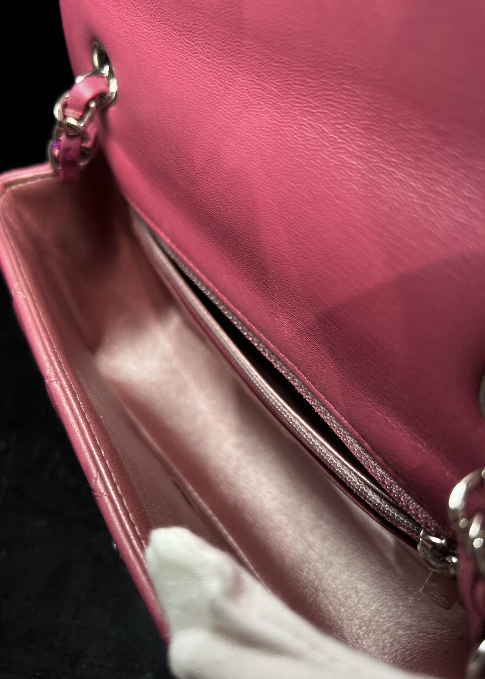 Chanel Chanel Mini Rectangle Flap Quilted Fuchsia