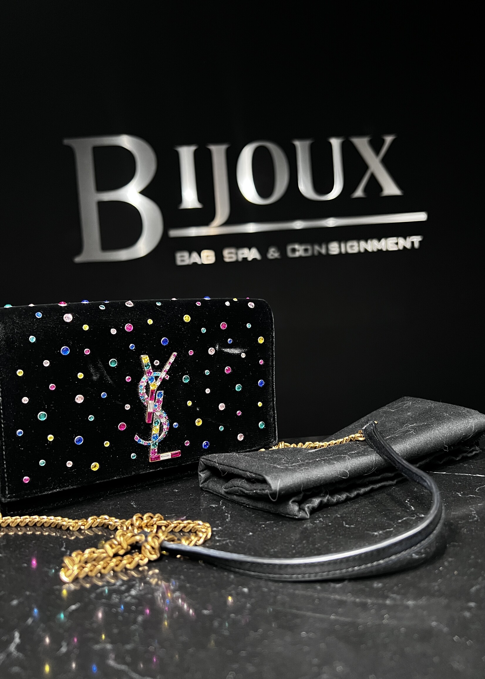 Saint Laurent SOLD- Saint Laurent Kate Velvet Woc