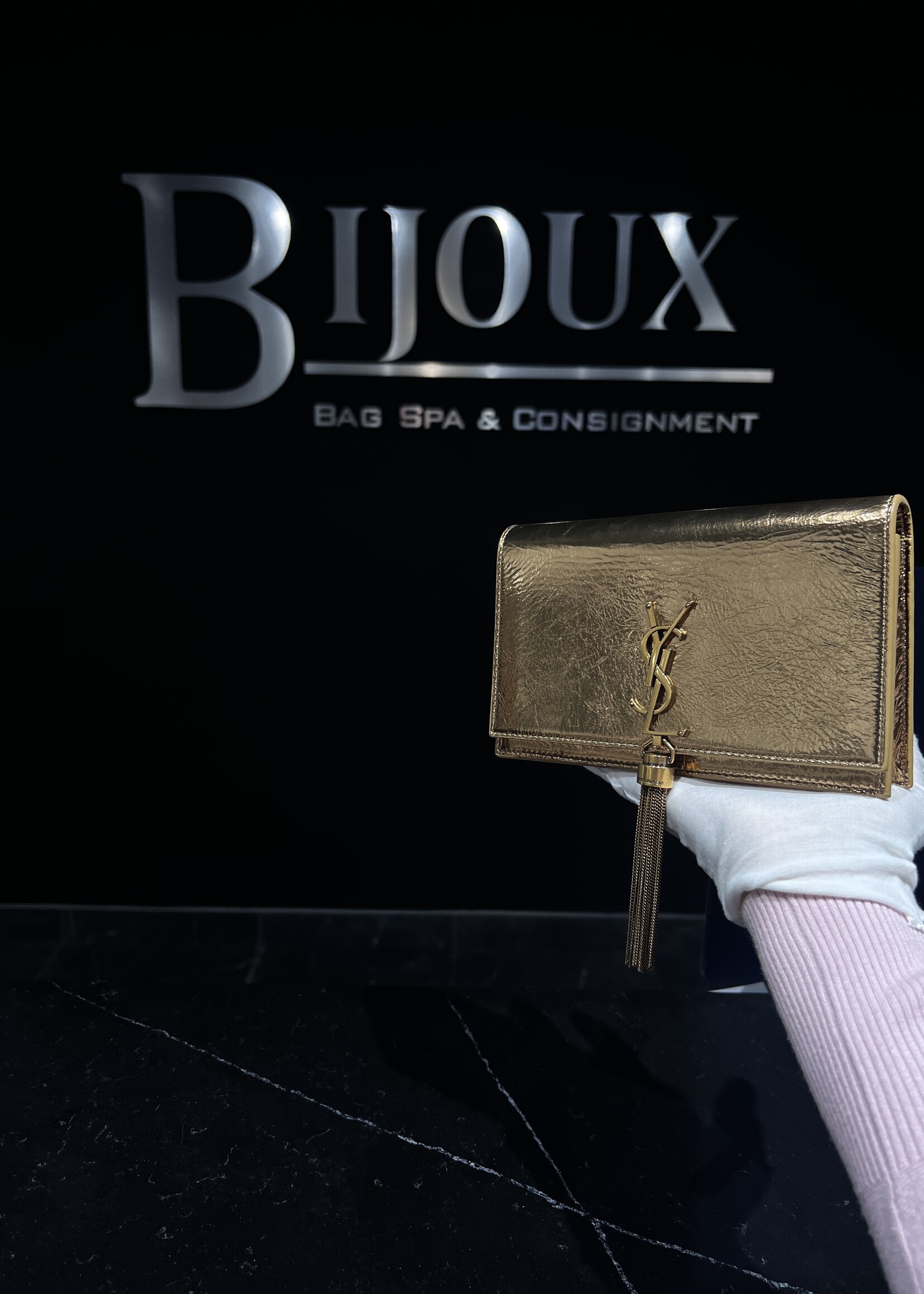 Saint Laurent SOLD - Saint Laurent Kate Gold Small