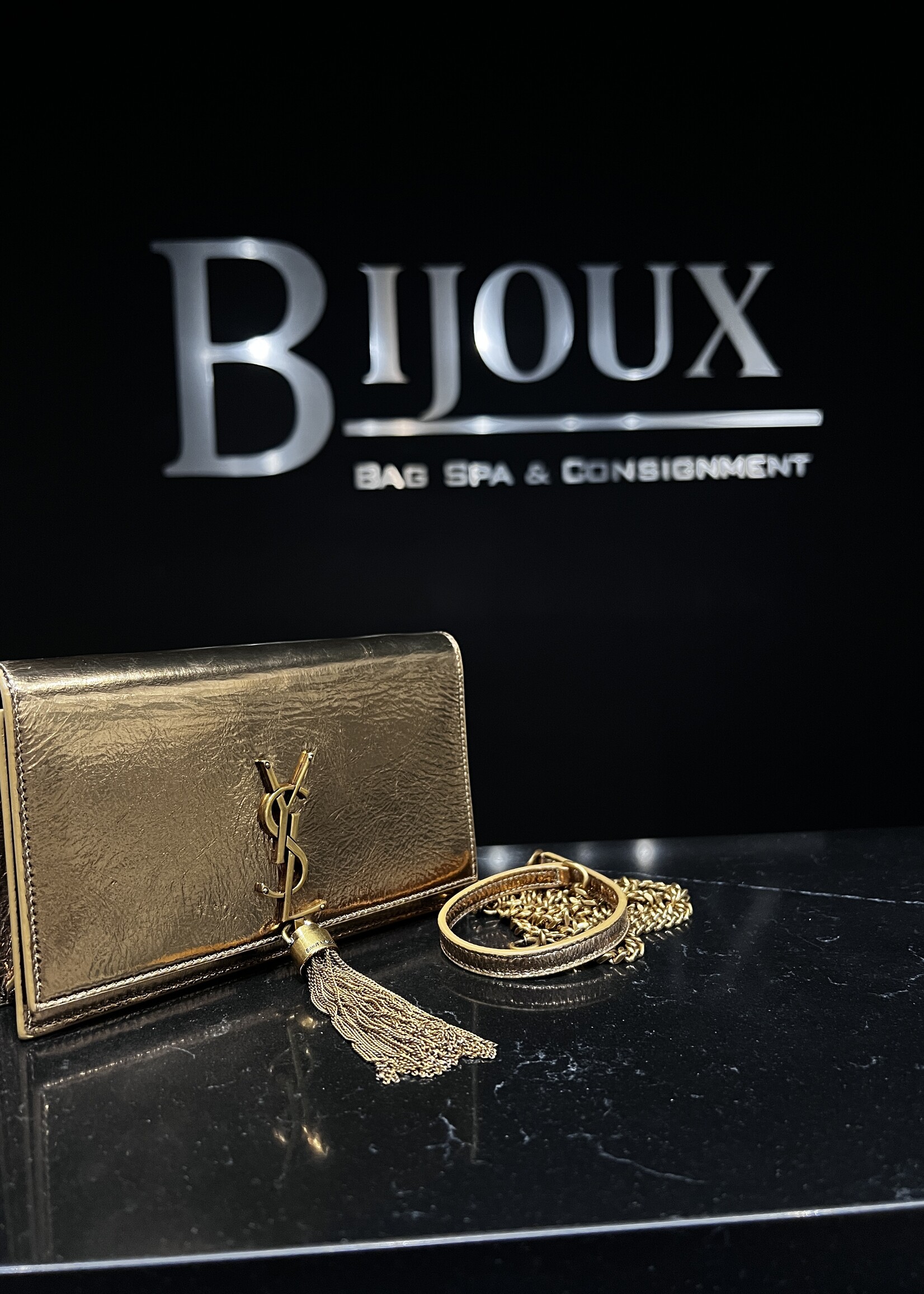 Saint Laurent SOLD - Saint Laurent Kate Gold Small