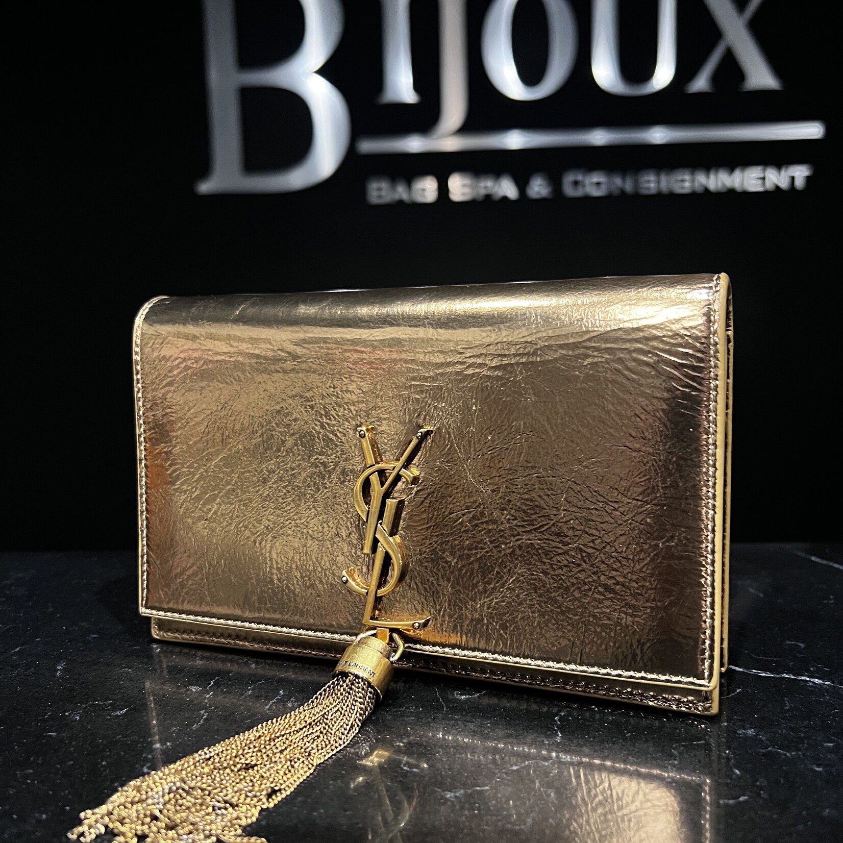 Saint Laurent Saint Laurent Kate Gold Small
