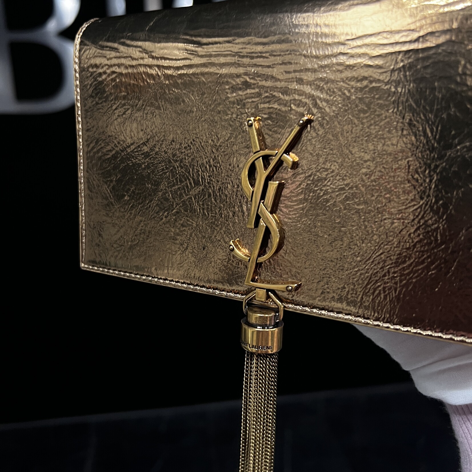 Saint Laurent Saint Laurent Kate Gold Small