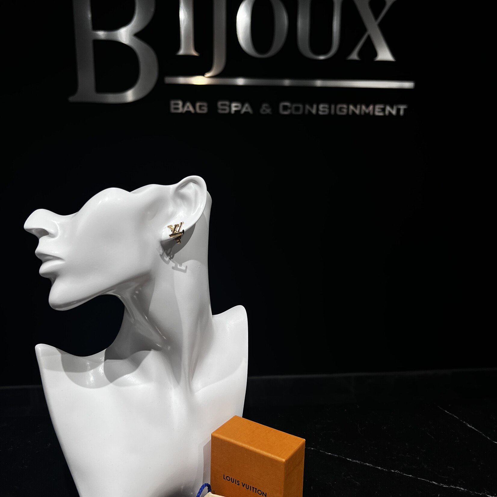 Louis Vuitton Louis Vuitton Stud Logo Earrings