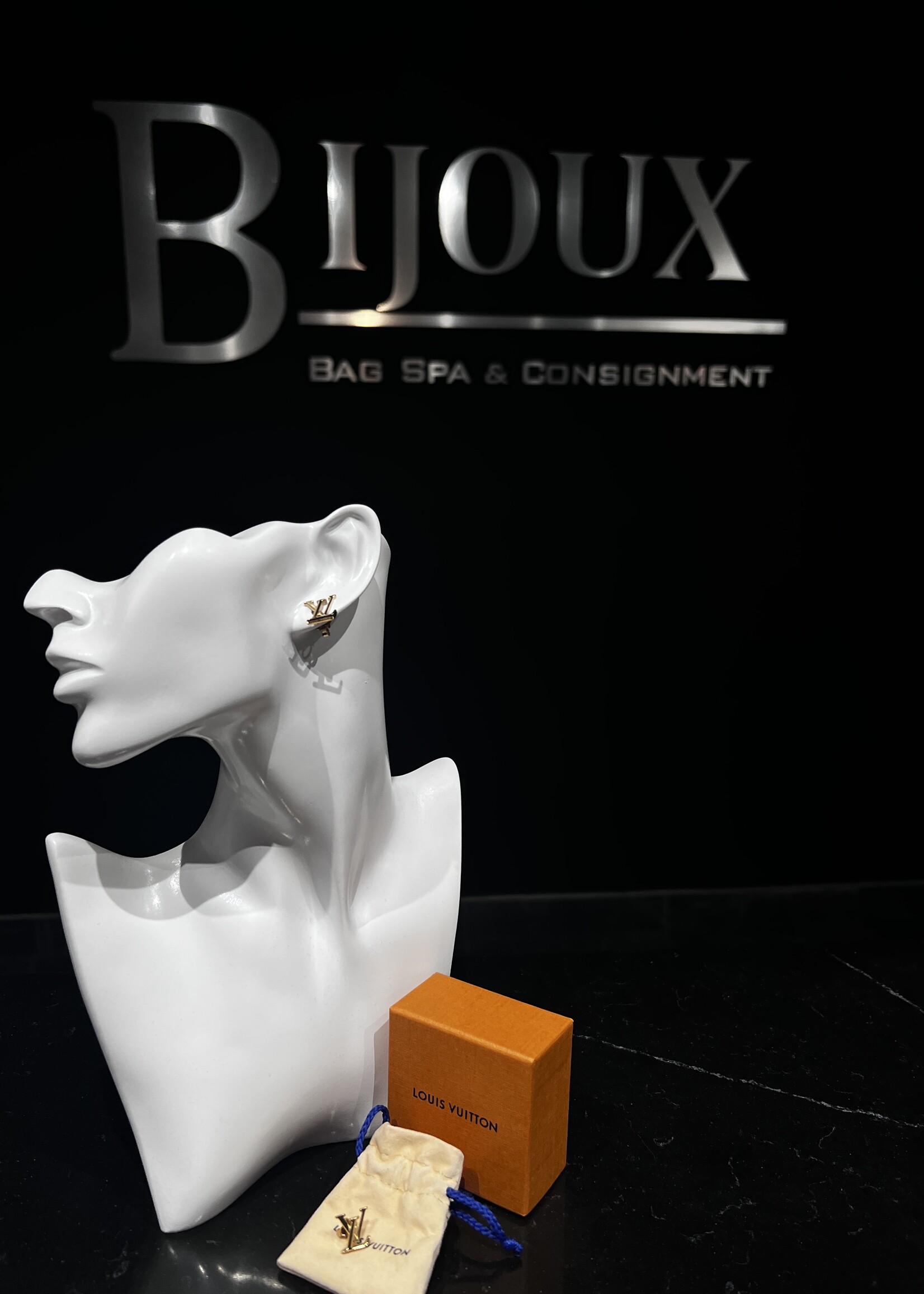 Louis Vuitton SOLD - Louis Vuitton Stud Logo Earrings