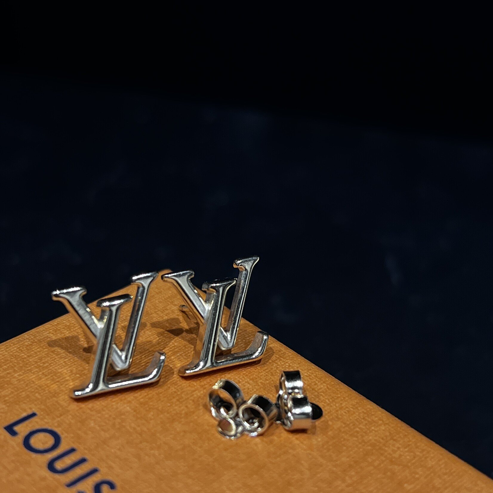 Louis Vuitton Louis Vuitton Stud Logo Earrings