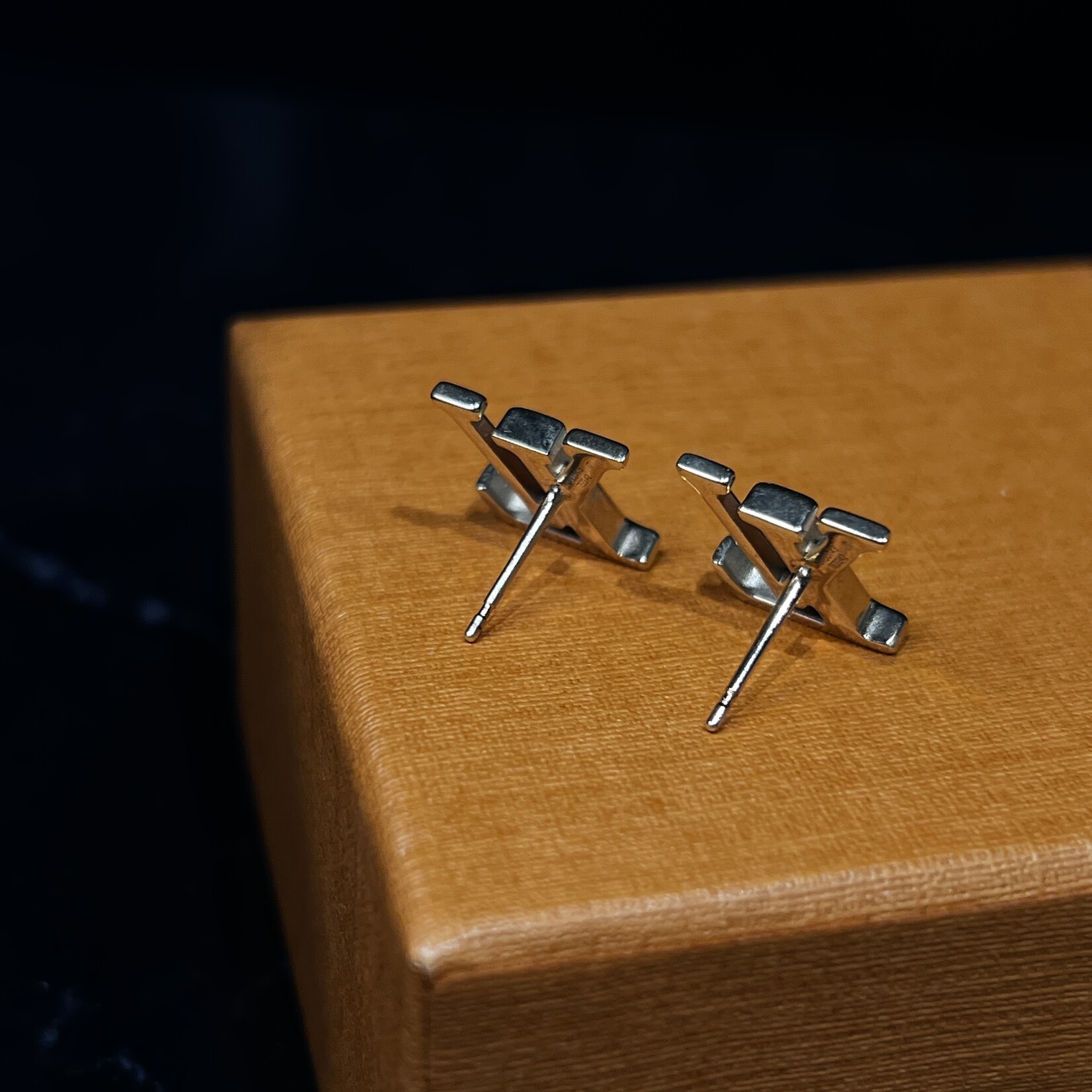 Louis Vuitton Louis Vuitton Stud Logo Earrings