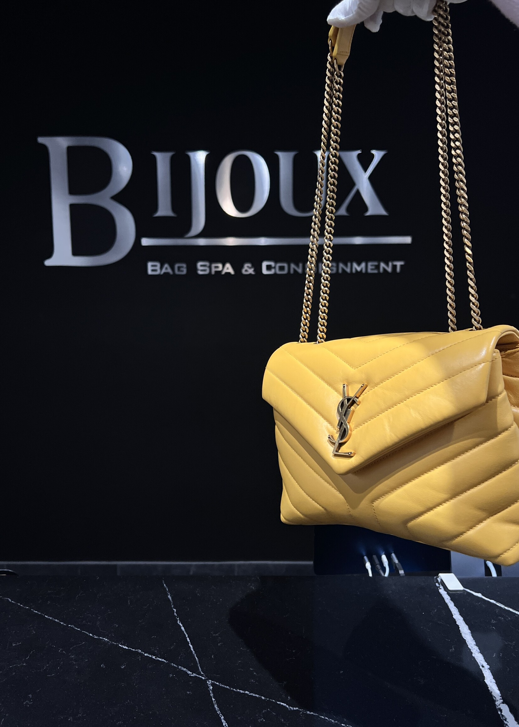 Saint Laurent Saint Laurent Yellow Small Lou