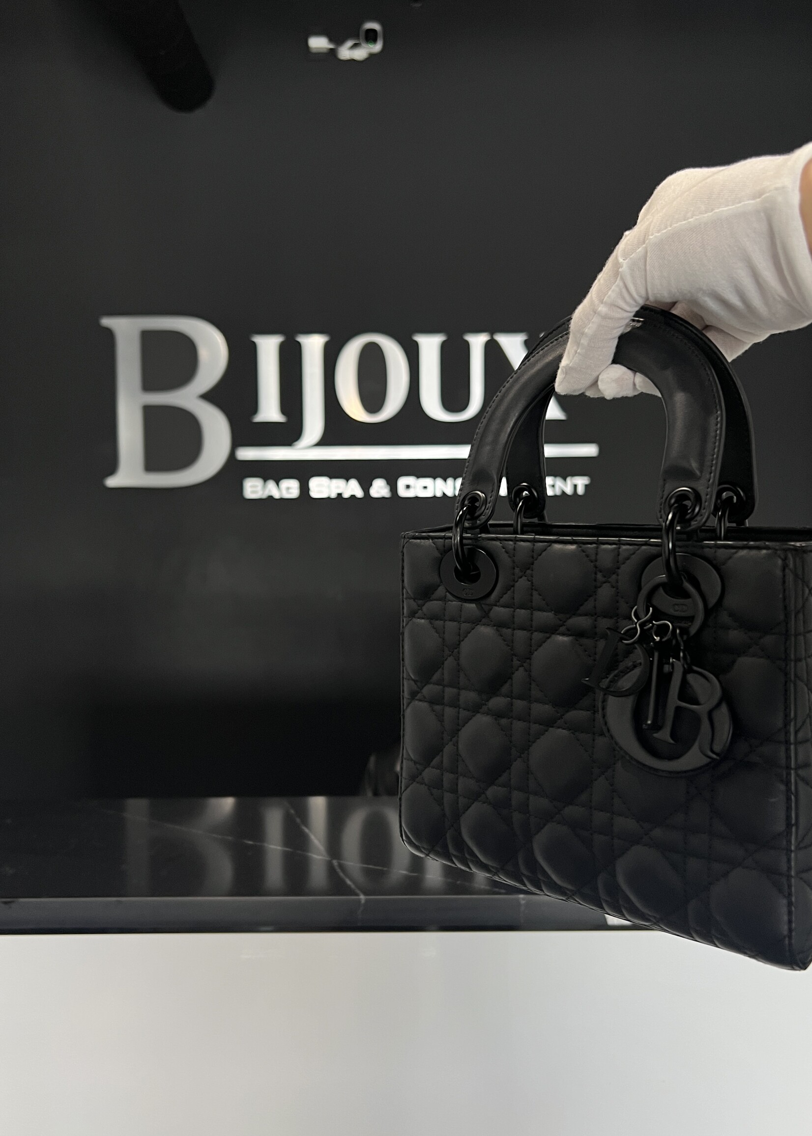 Christian Dior Christian Dior Lady Dior Small Ultra Matte Calfskin