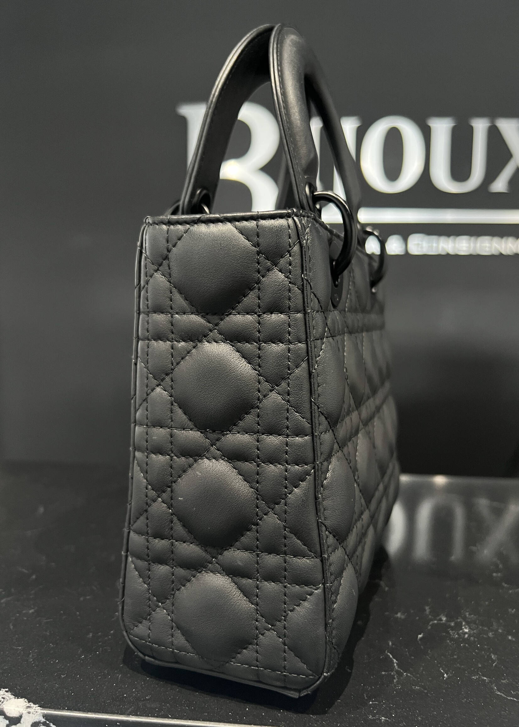 Christian Dior Christian Dior Lady Dior Small Ultra Matte Calfskin