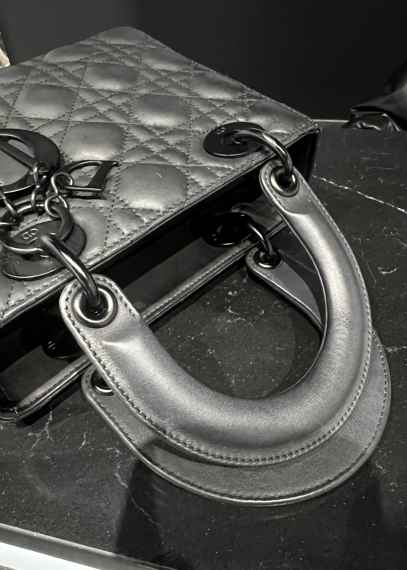 Christian Dior Christian Dior Lady Dior Small Ultra Matte Calfskin