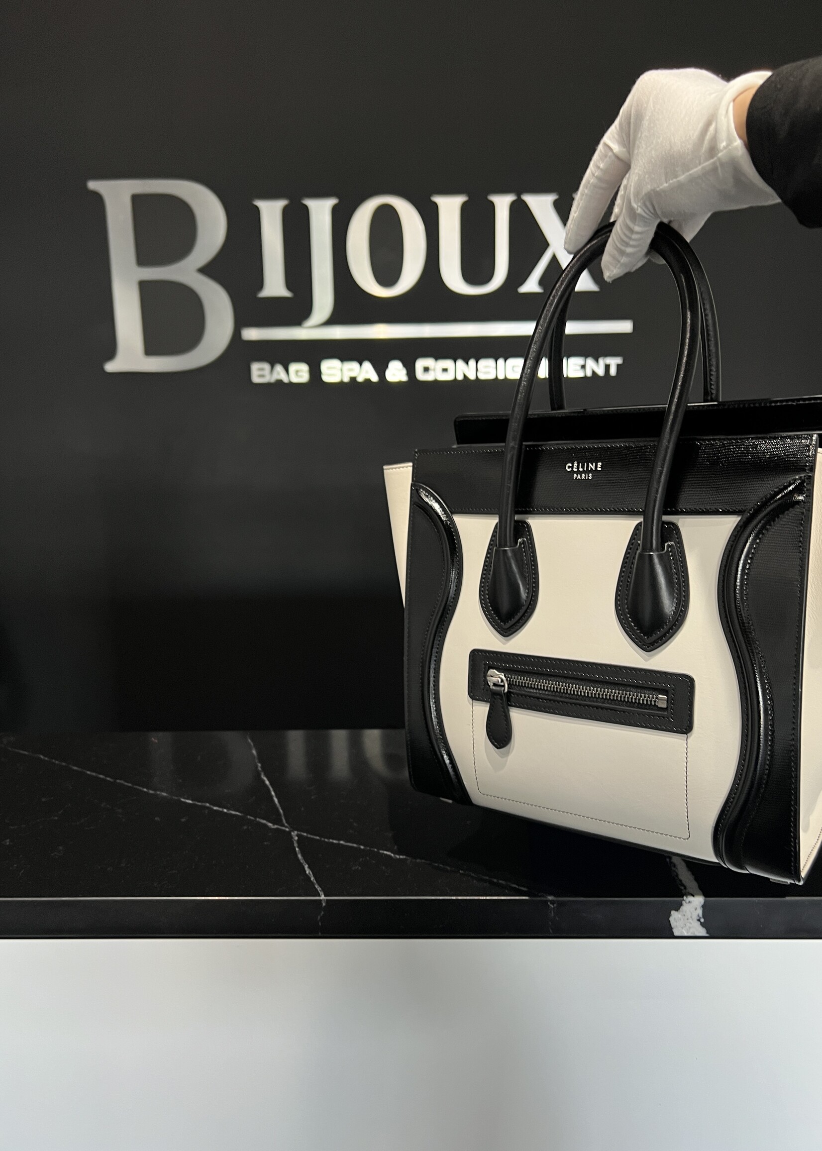 Celine SOLD - Celine Bicolour Luggage Small
